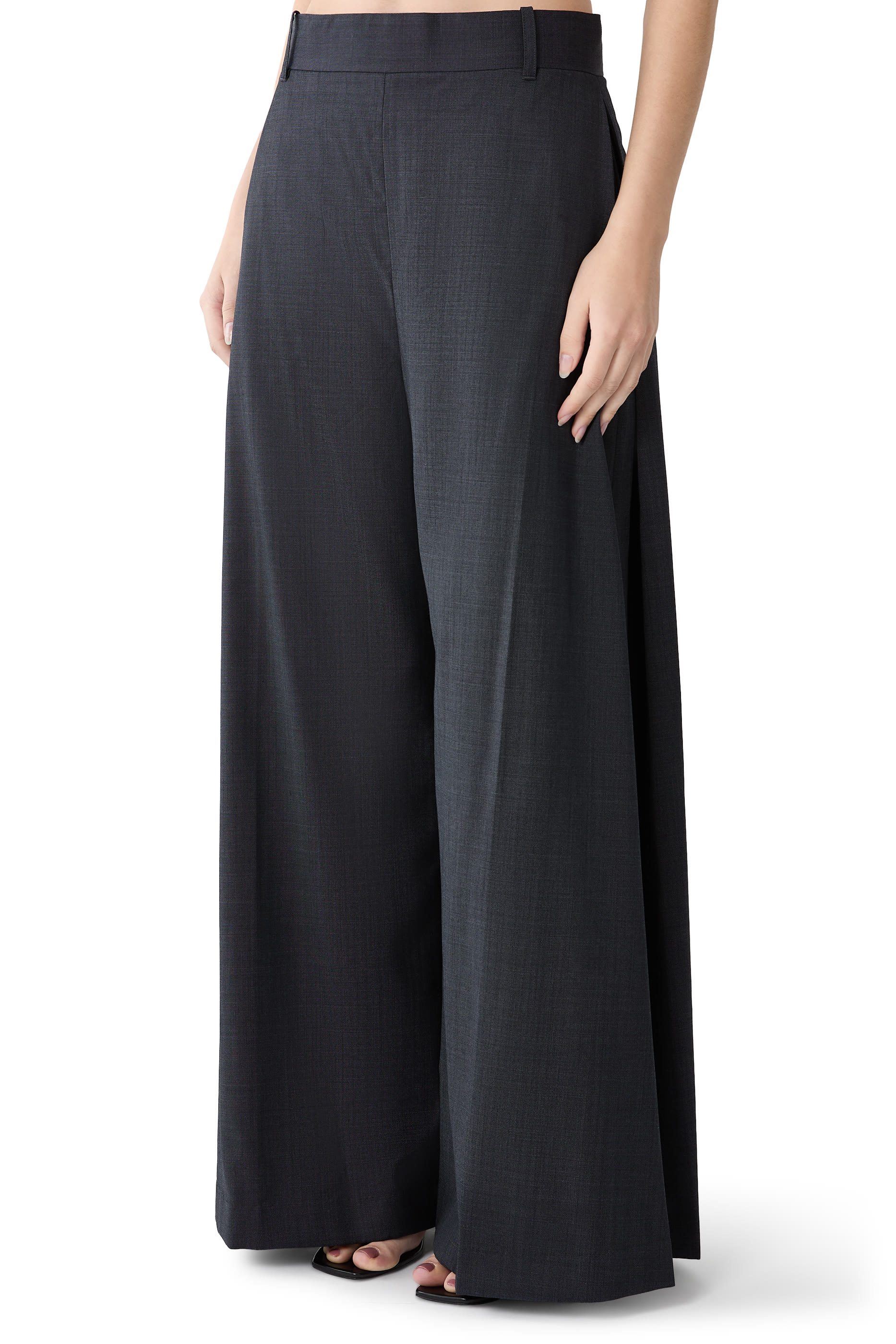Ascent Wide-Leg Side Pleat Pants