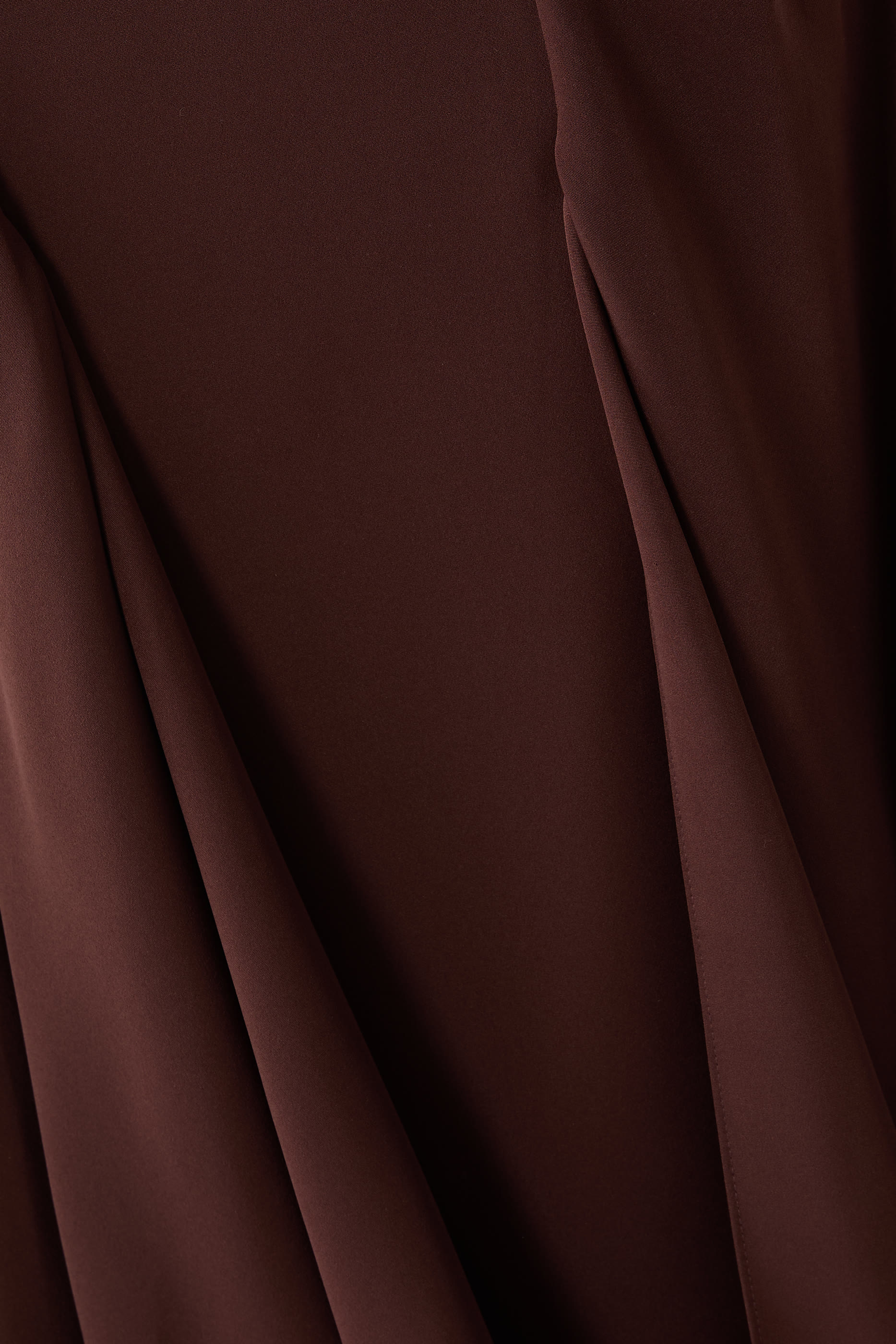 Fallen Sleeve Crepe Gown
