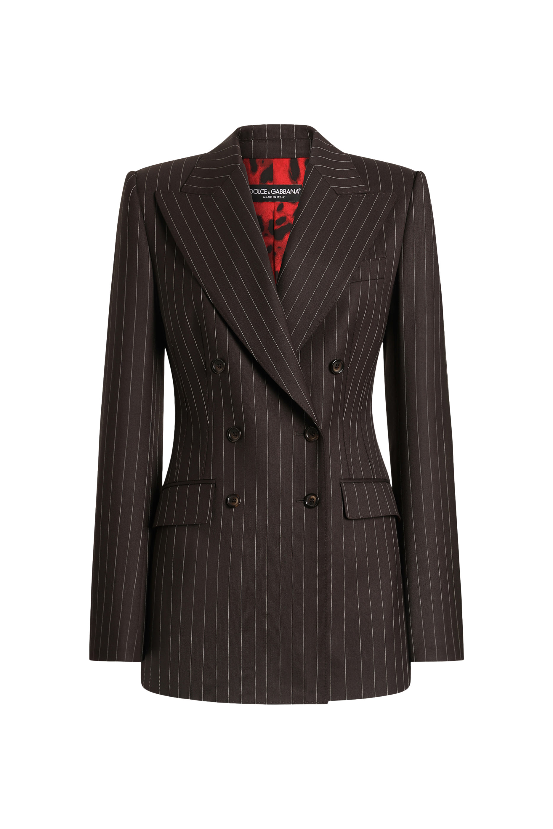  Turlington Double-Breasted Twill Pinstripe Jacket