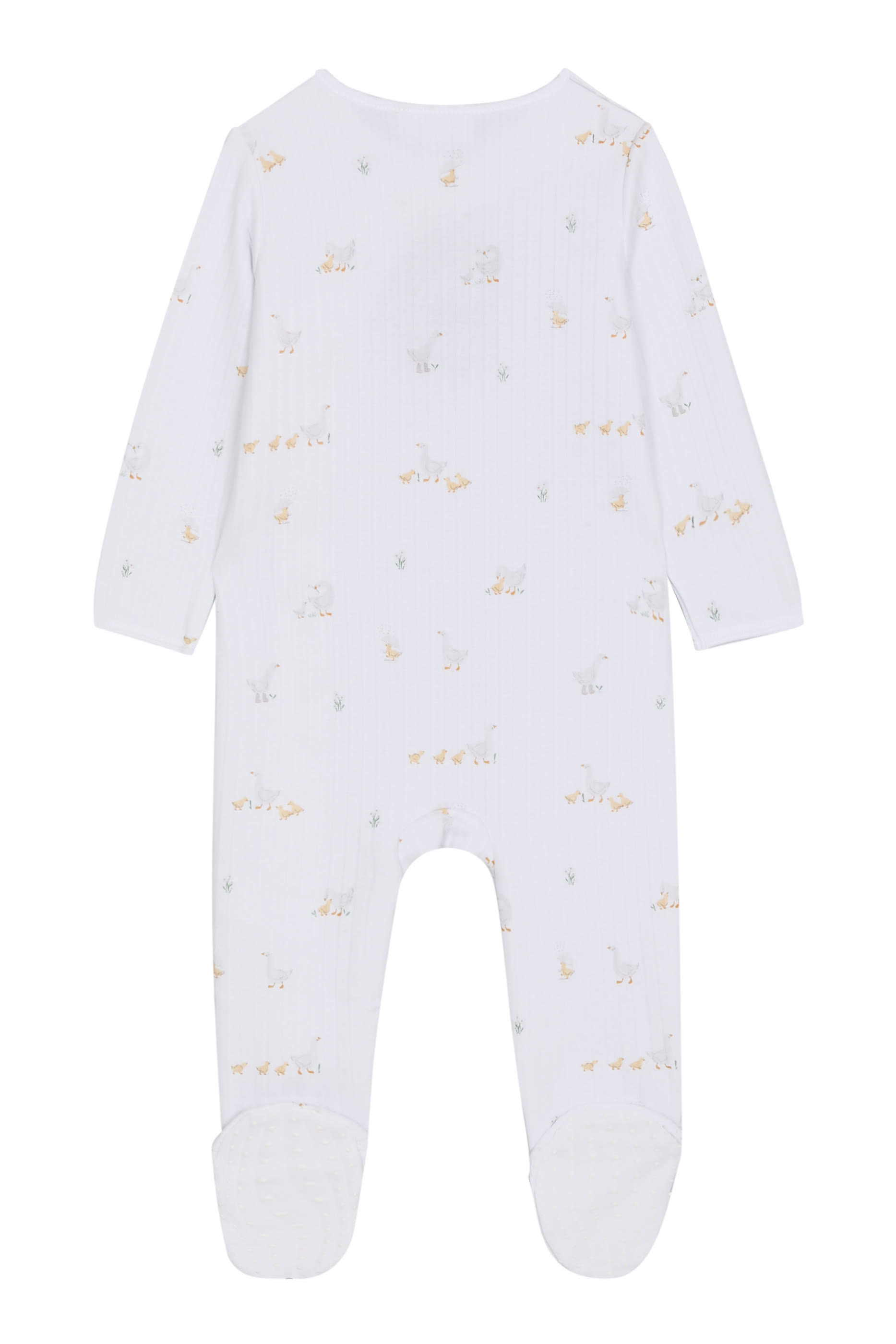 Organic Quilted Cotton Blend Walking Ducklings Wrap Sleepsuit