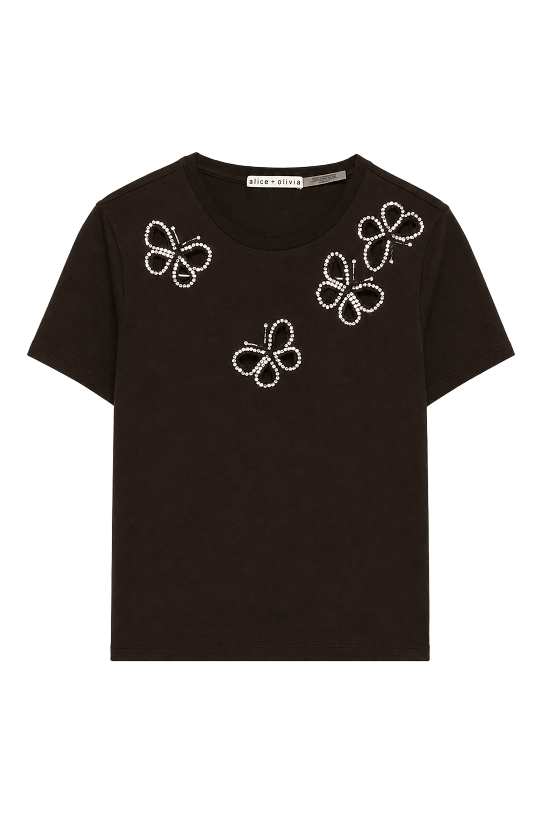 Cindy Embellished Cutout T-Shirt 