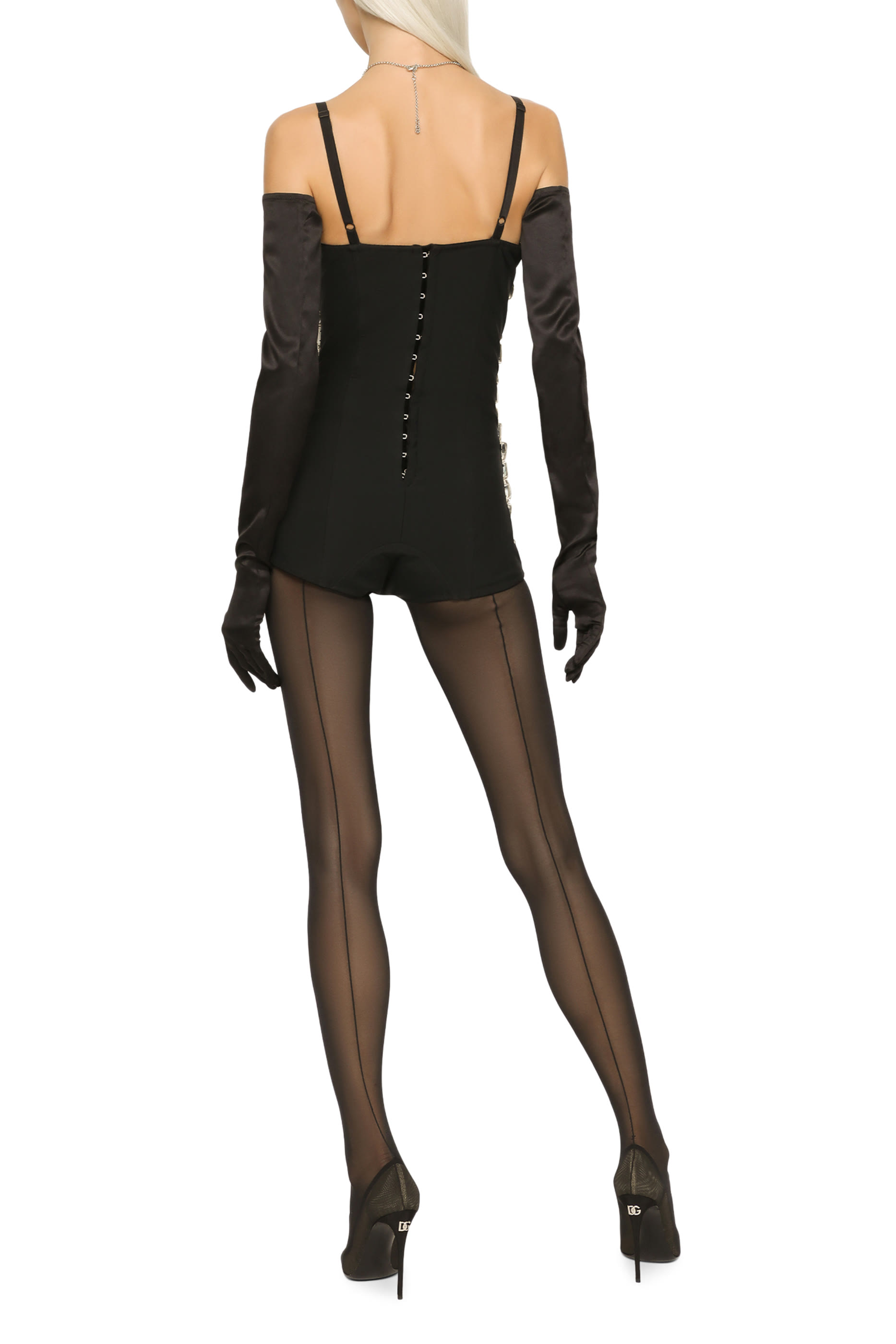Rhinestone-Embellished Bodysuit
