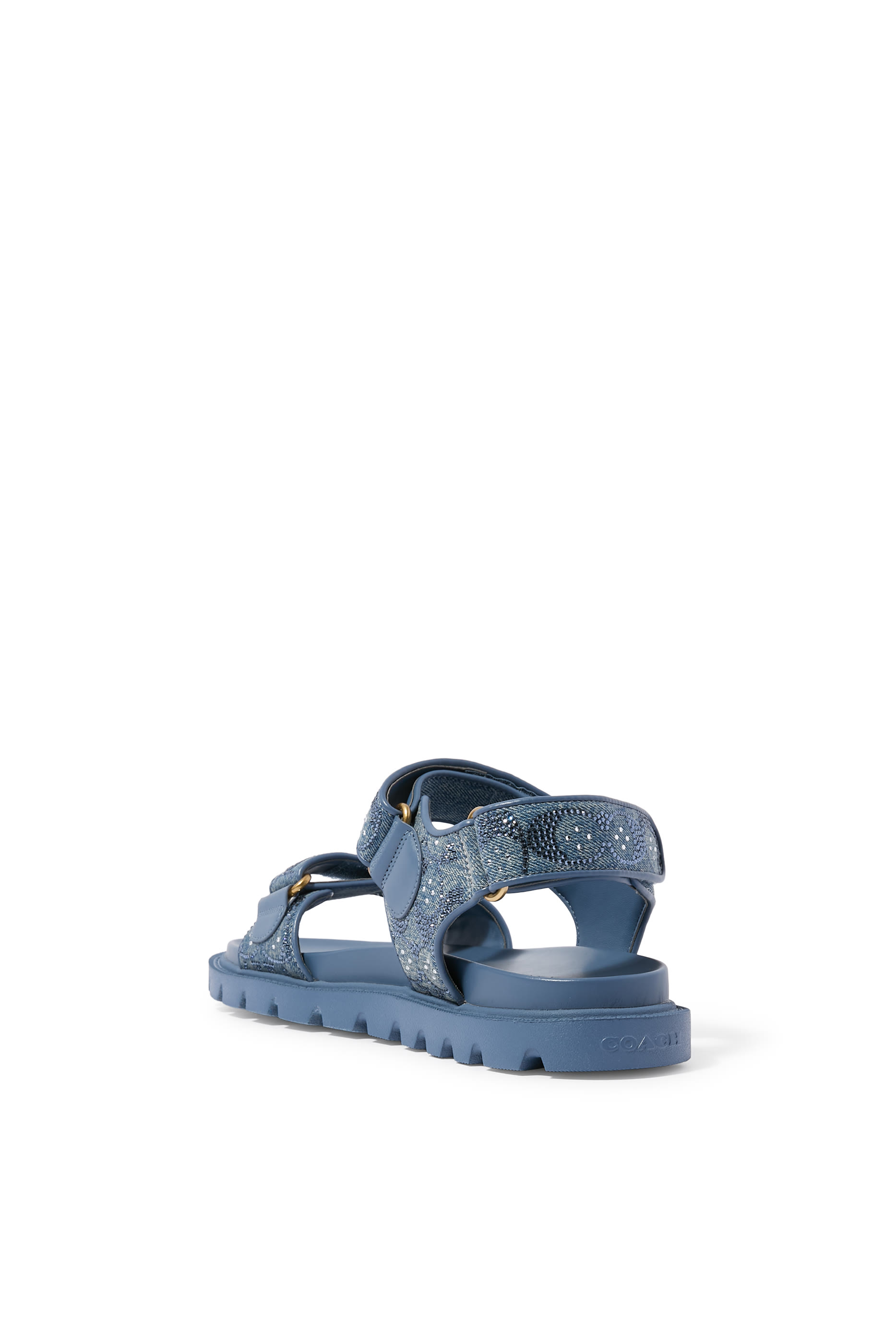 Brynn Sandals in Crystal Signature Denim 