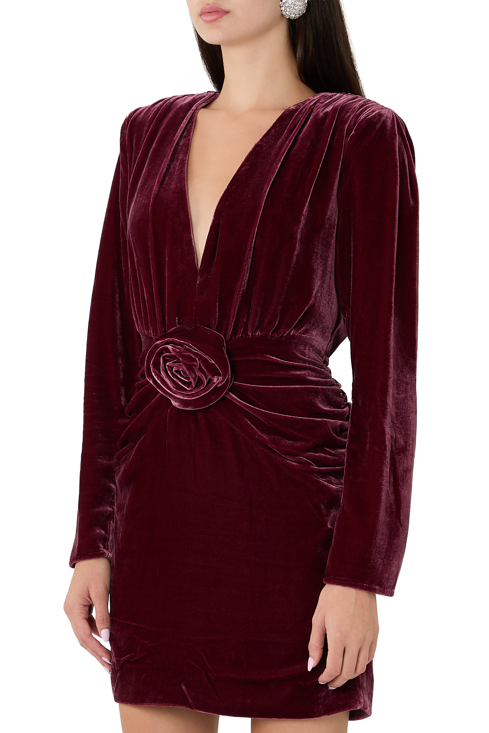  Silk Velvet Mini Dress