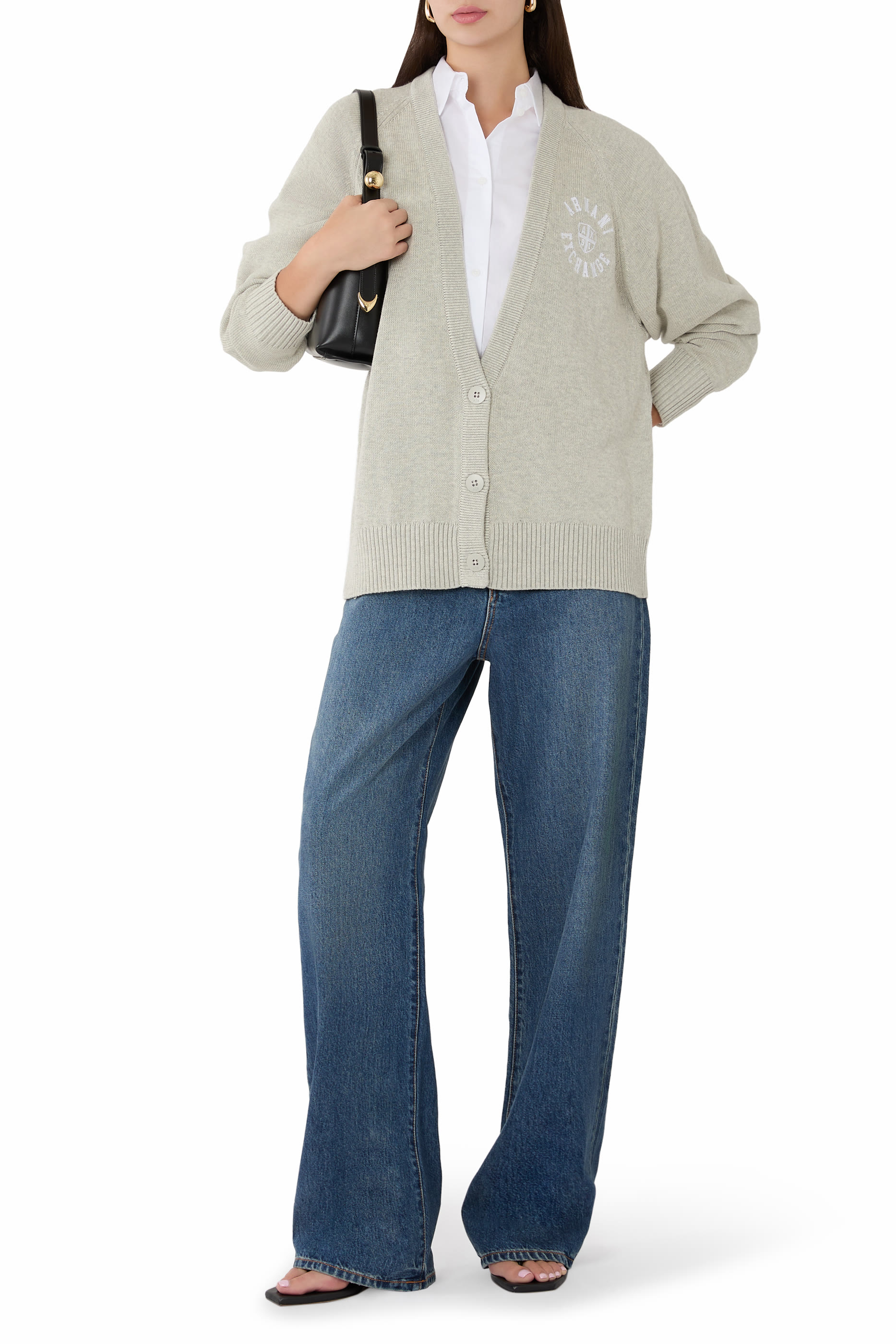 Logo V-Neck Cardigan