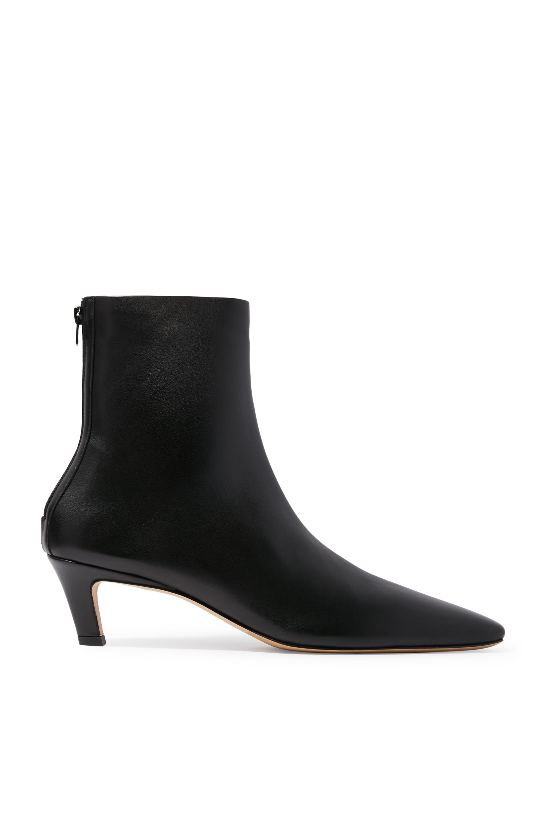 بوت 55 بكعب متوسط الارتفاع جلد نابا
