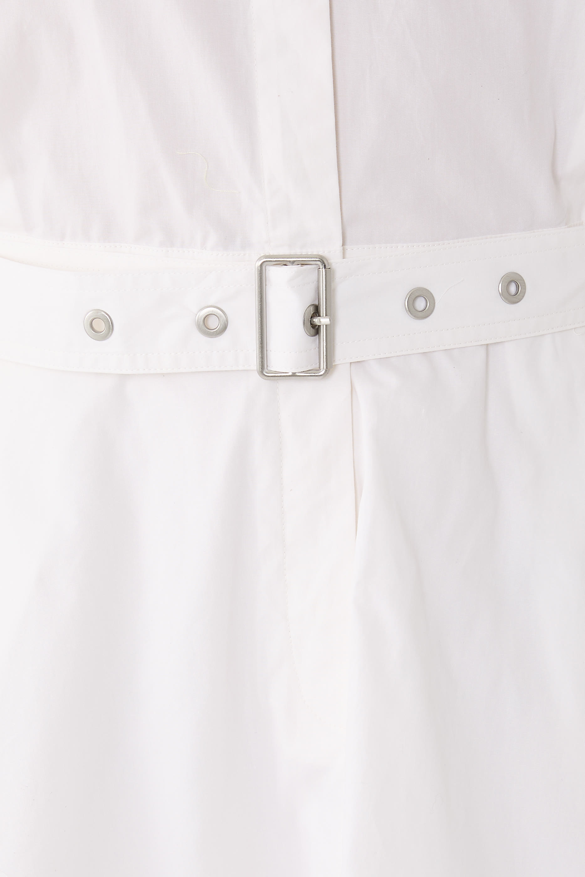 Open Flounce Back Belted Shirt