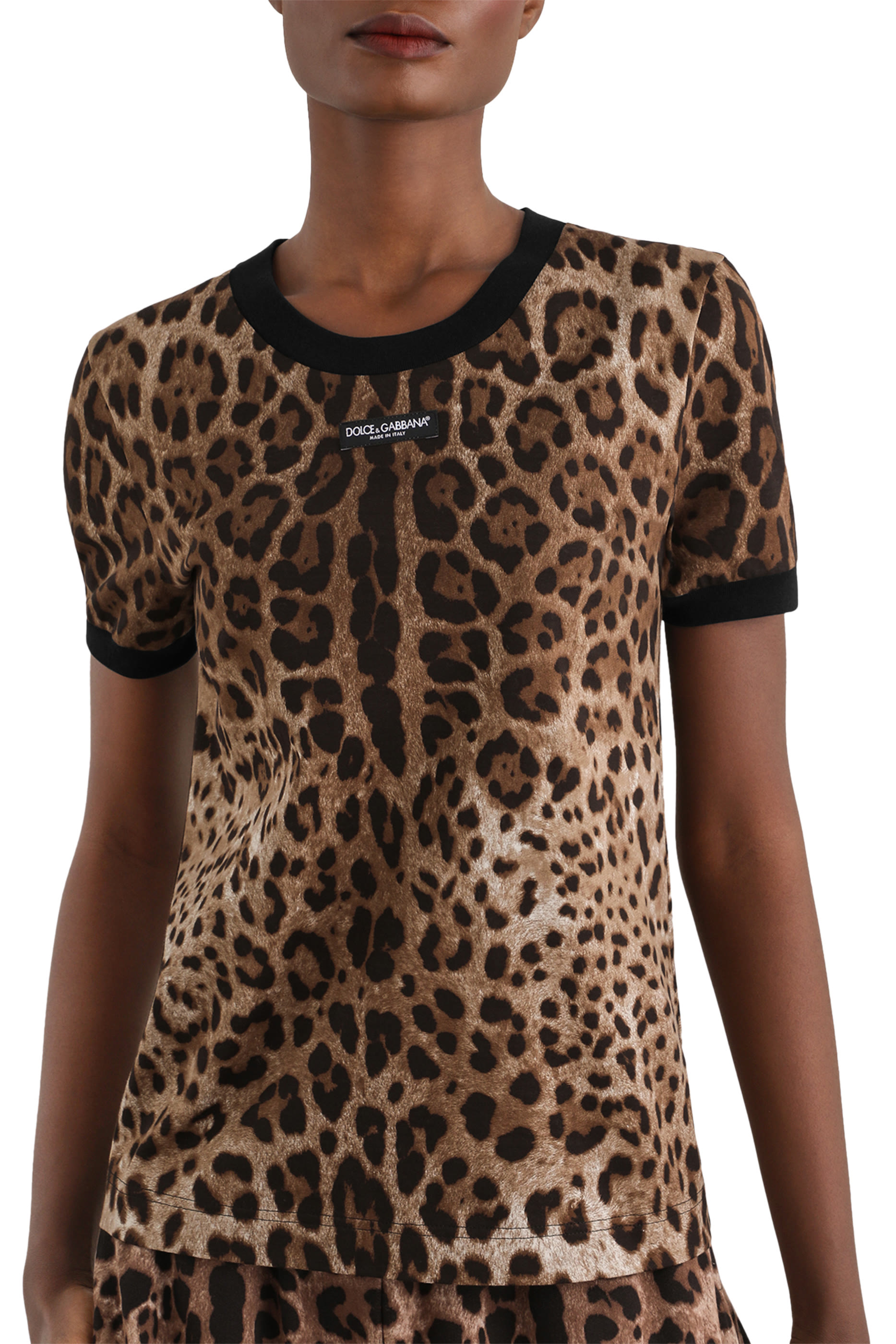 Leopard-Print Jersey T-Shirt