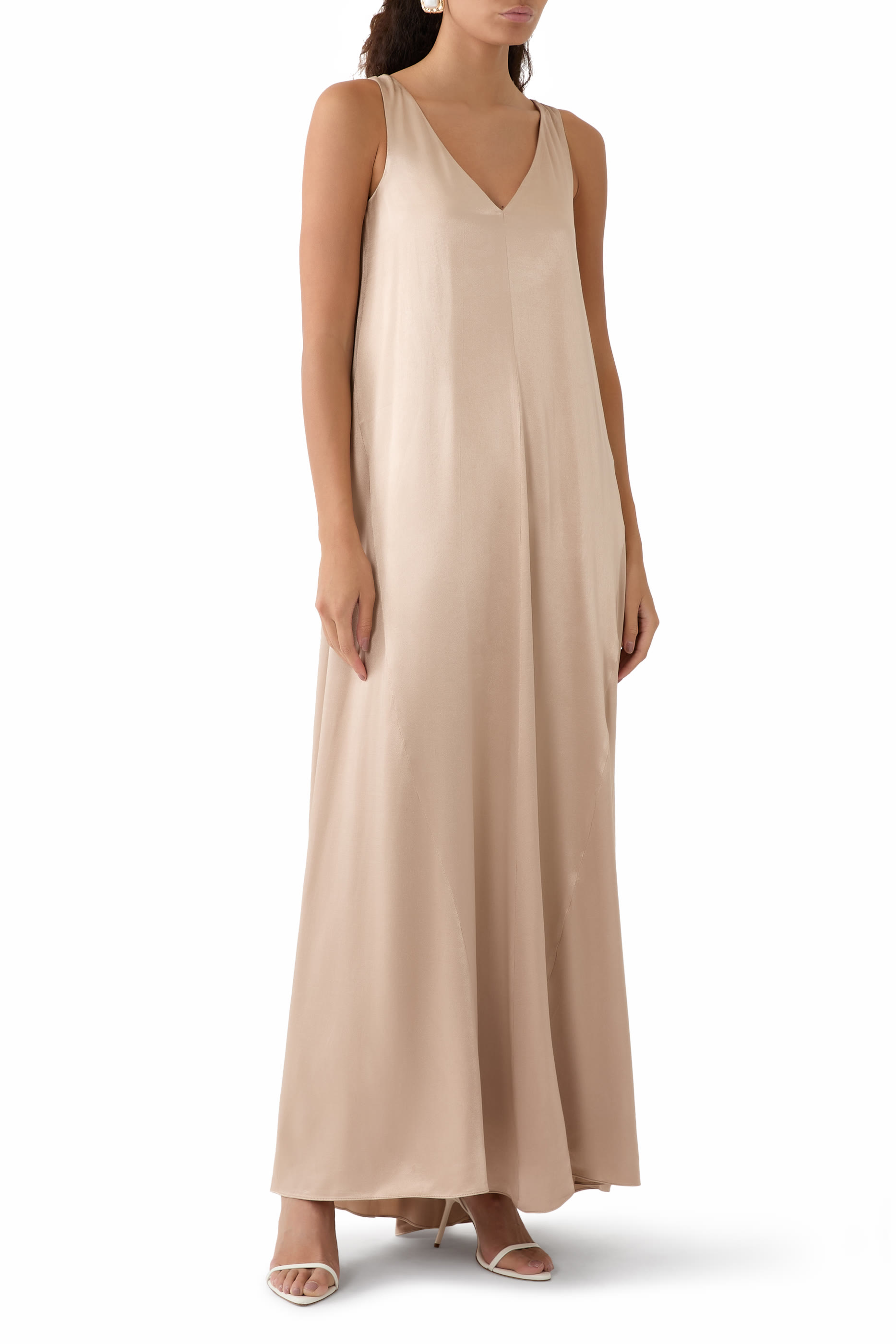 La Lune Scarf Panelled Maxi Dress