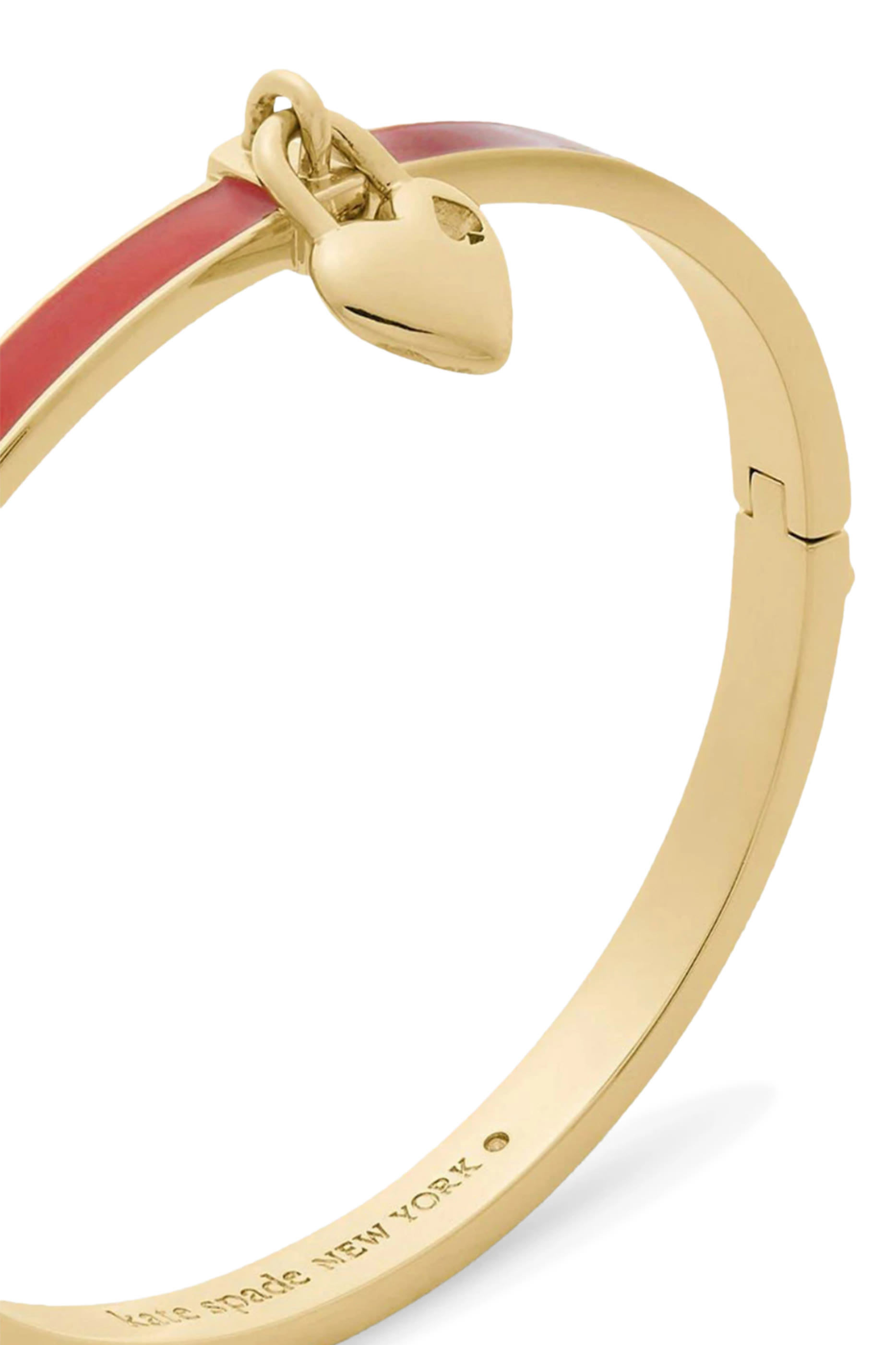Heart Spade Thin Bangle, Stainless Steel & Enamel