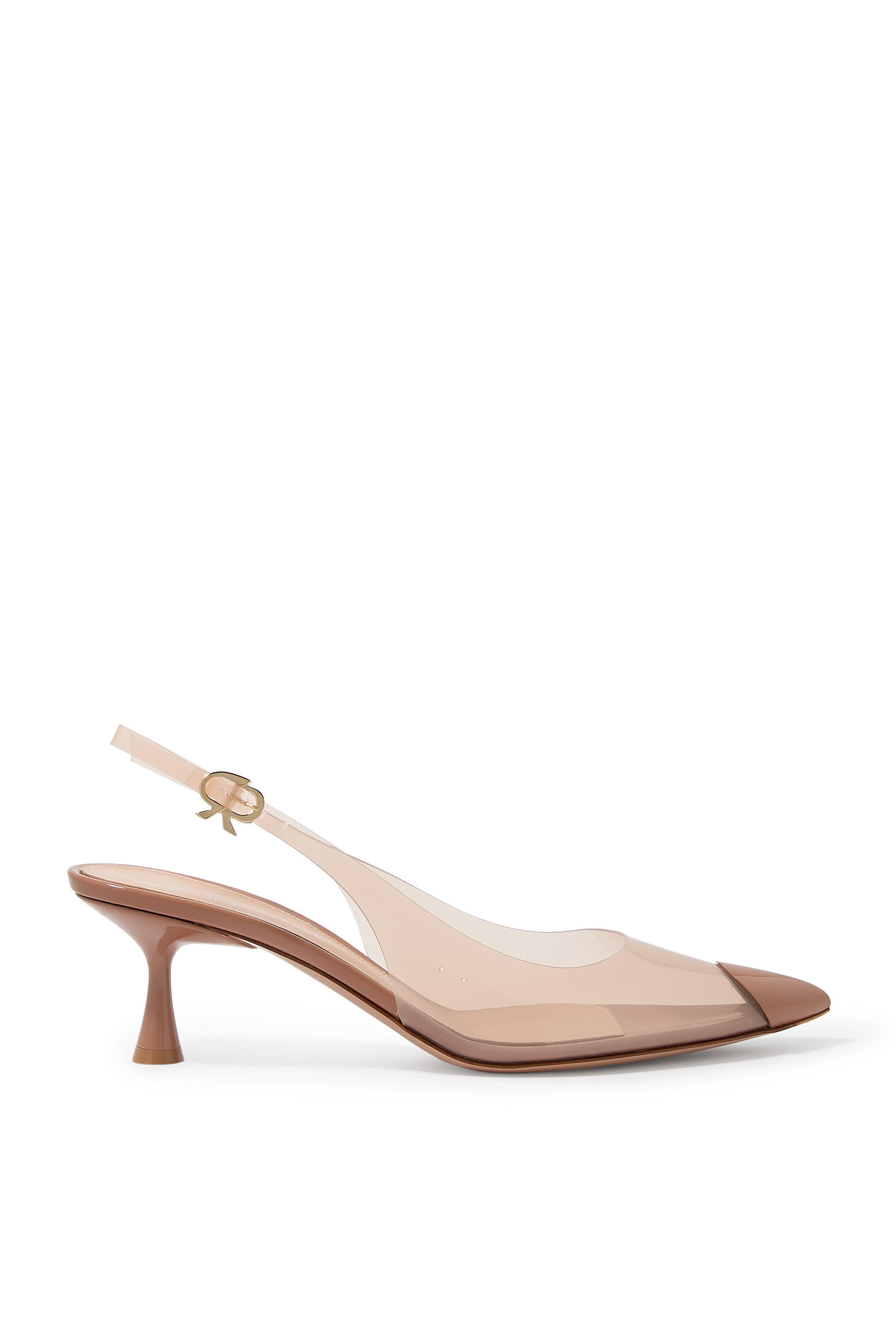 Diana 55 Slingback Pumps in Plexi and Patent