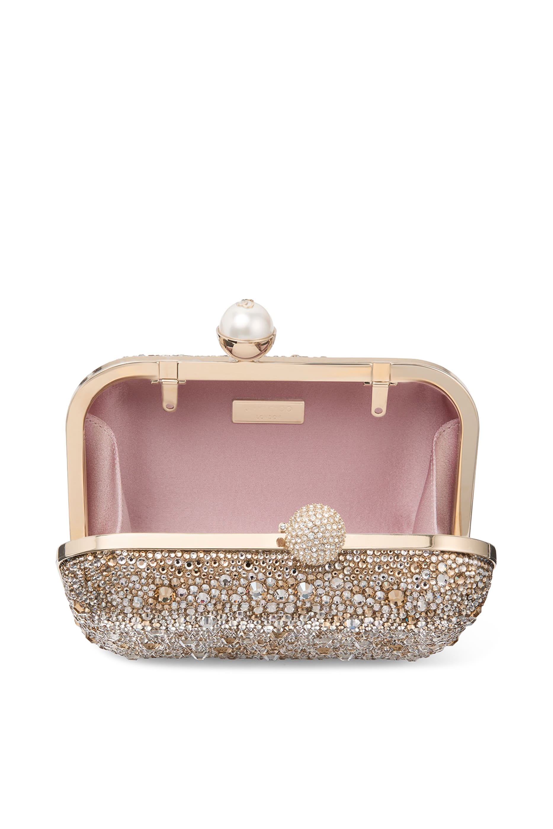 Cloud Crystal Embellished Clutch Bag