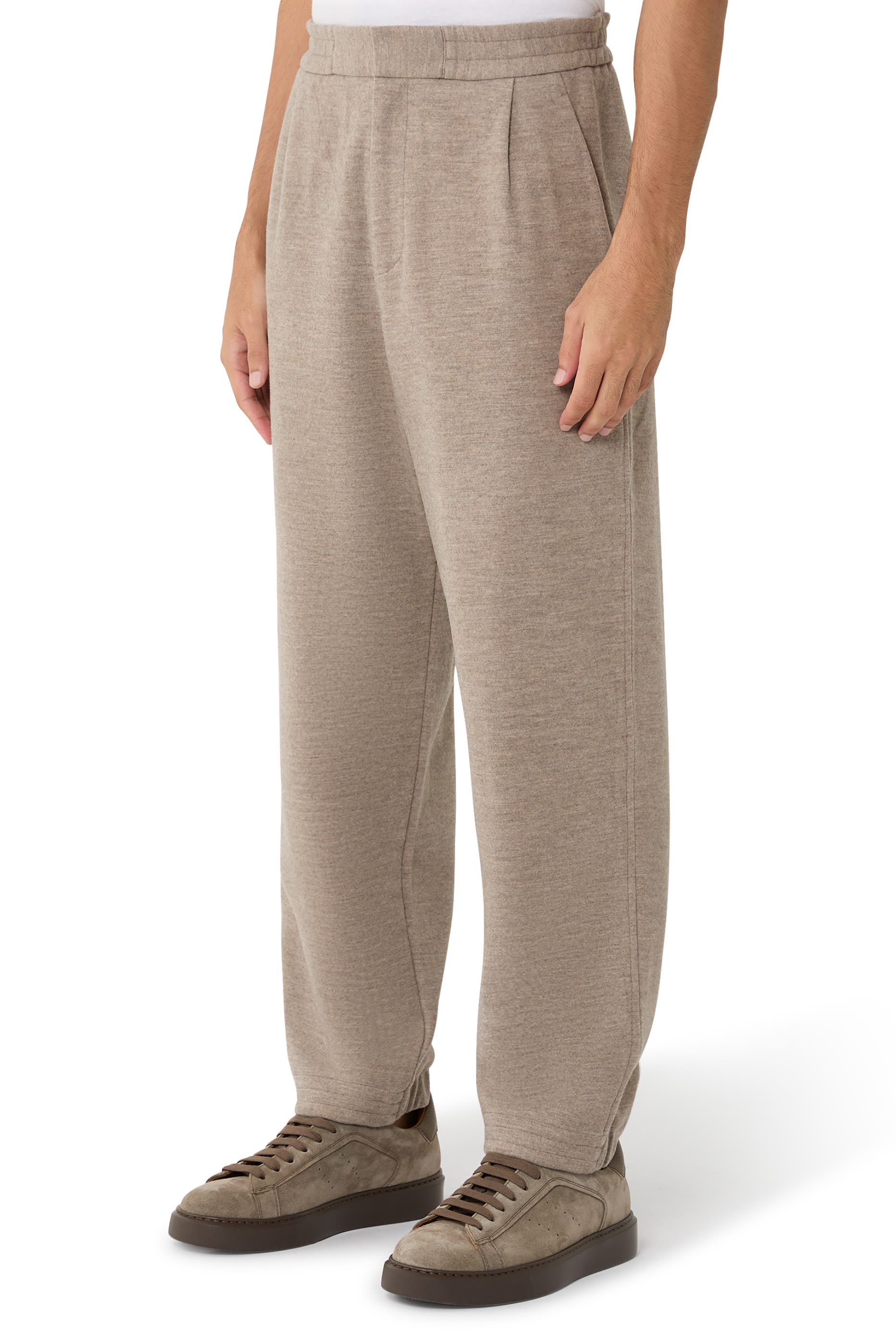 Virgin Wool Jersey Joggers