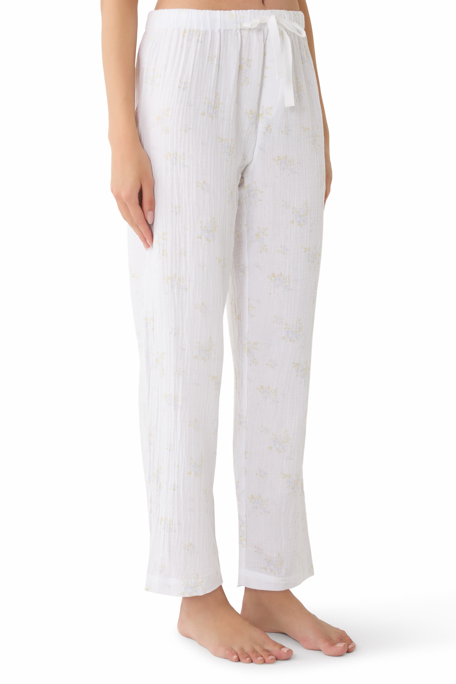 Double Cotton Classic Faded Floral Pajama Set