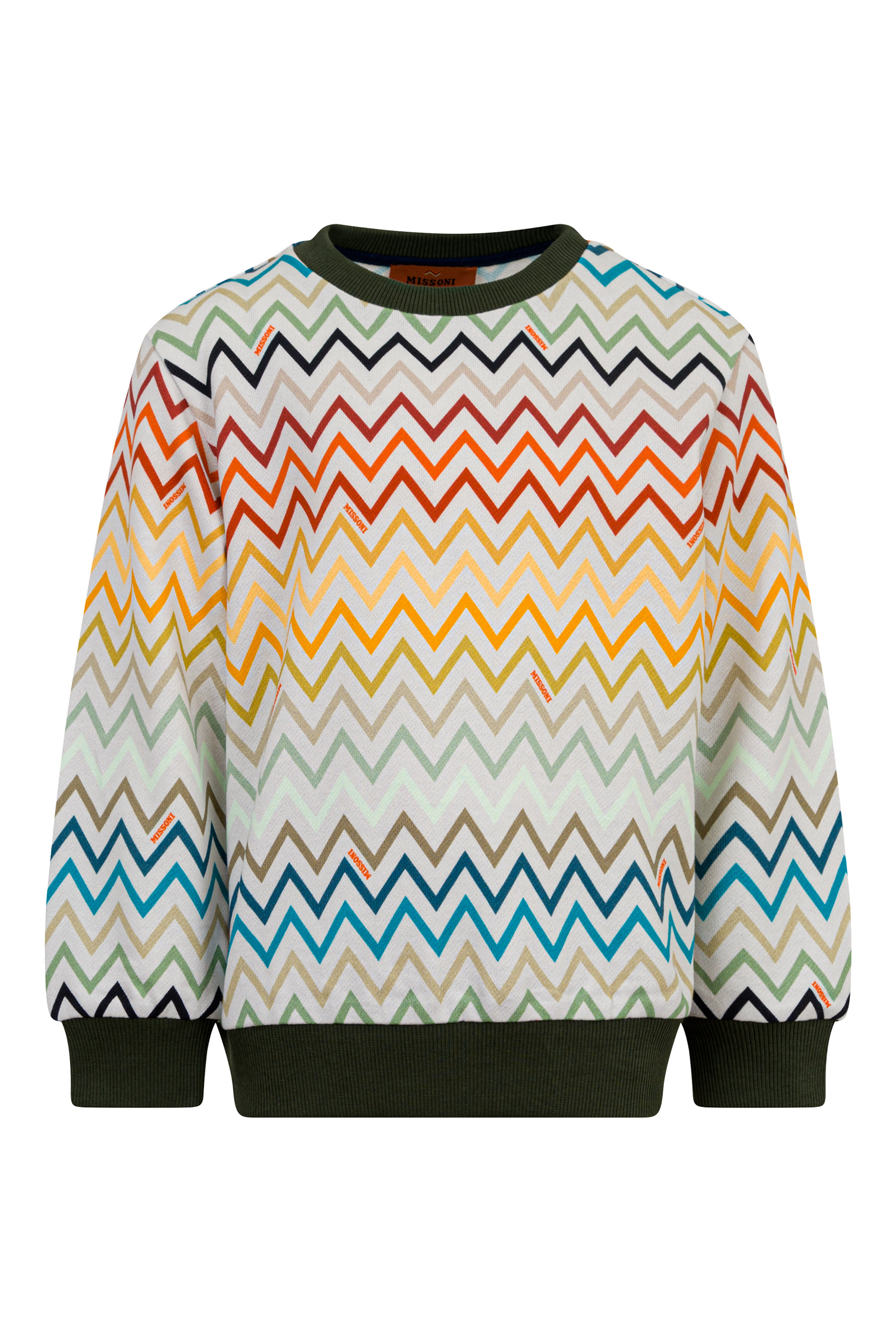 Kids  Zig Zag Fleece Long Sleeve Crewneck Sweatshirt