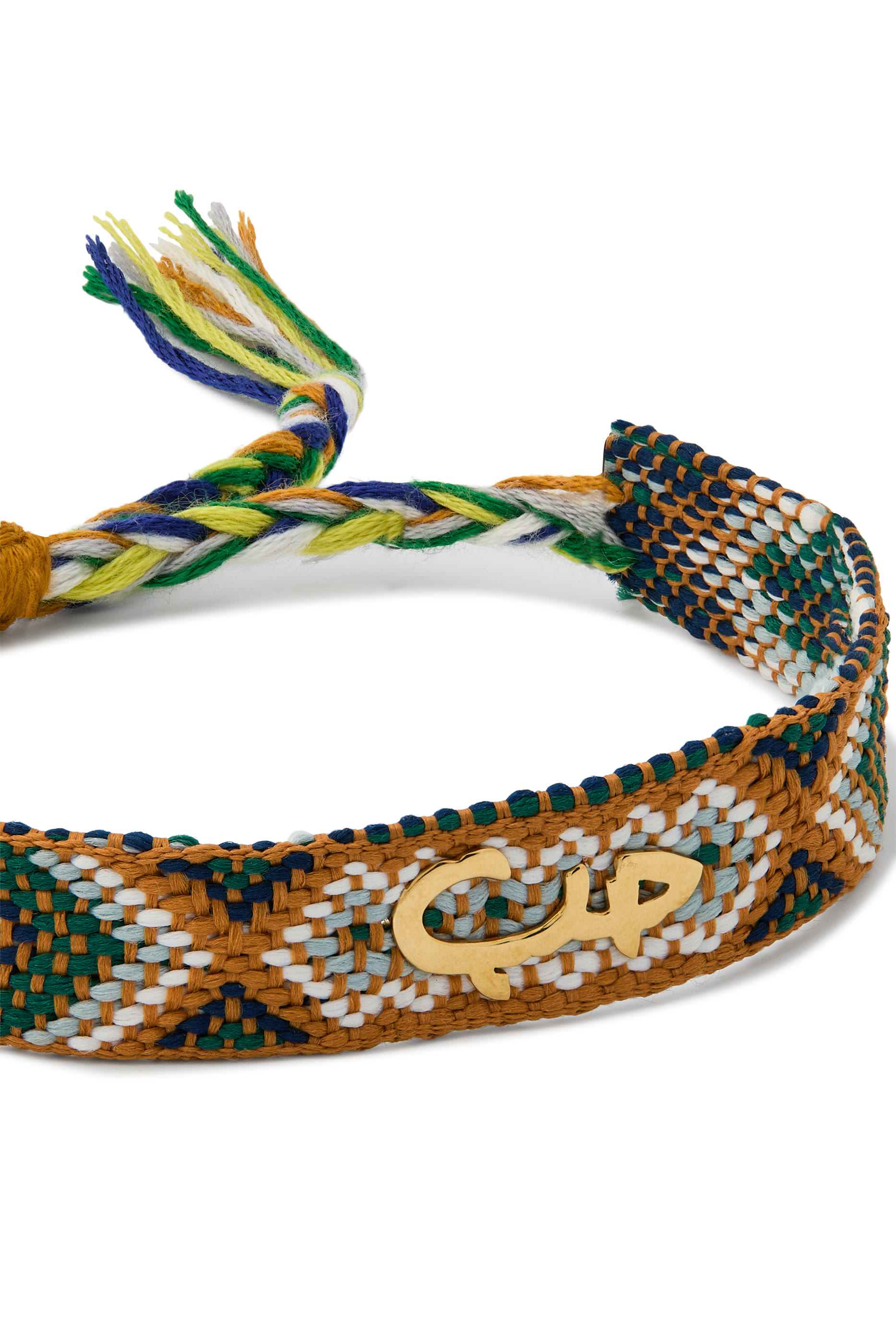 Hob Love Woven Bracelet, 18k Yellow Gold