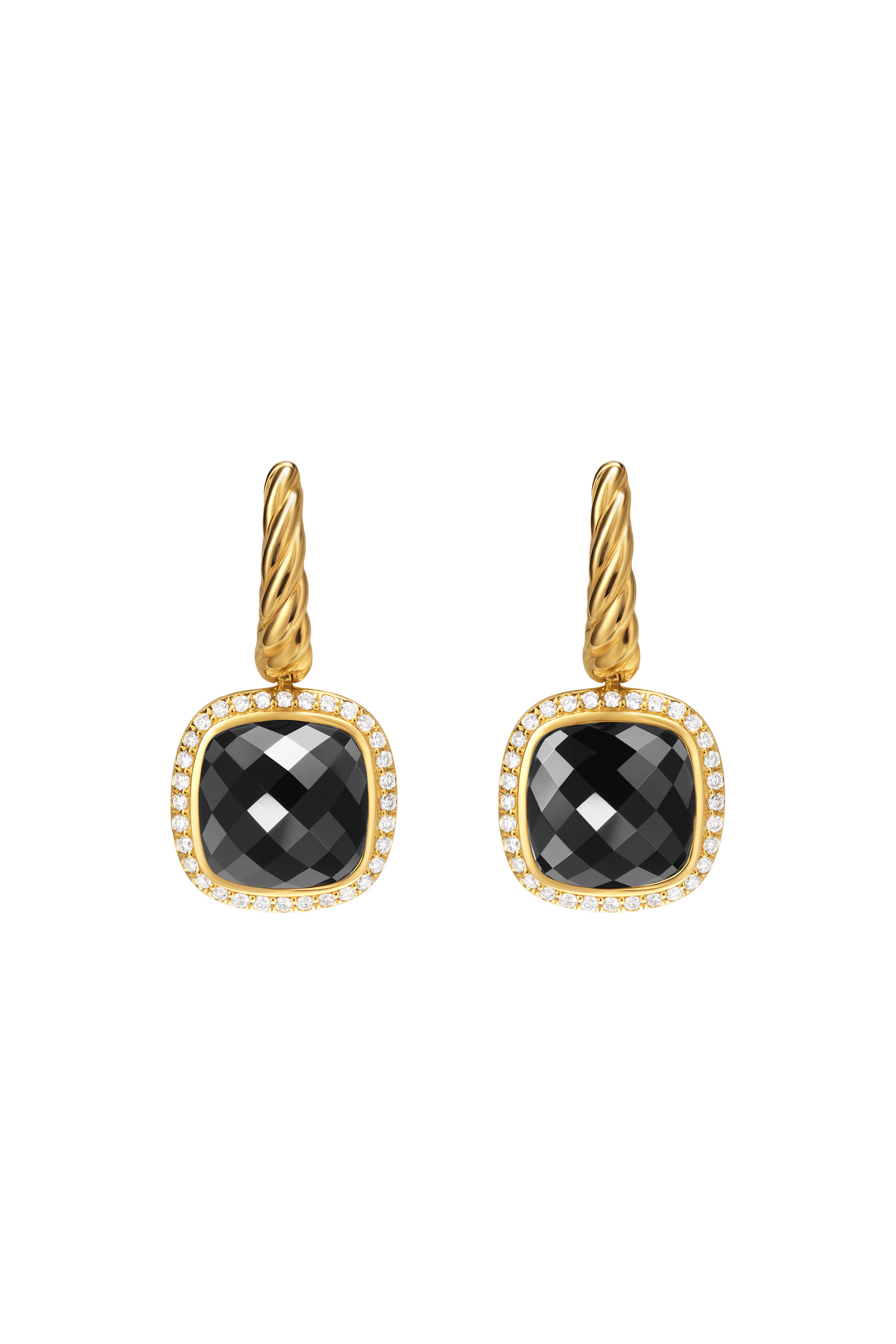  Albion® Drop Earrings, : 18K Yellow Gold with Black Onyx & Diamonds