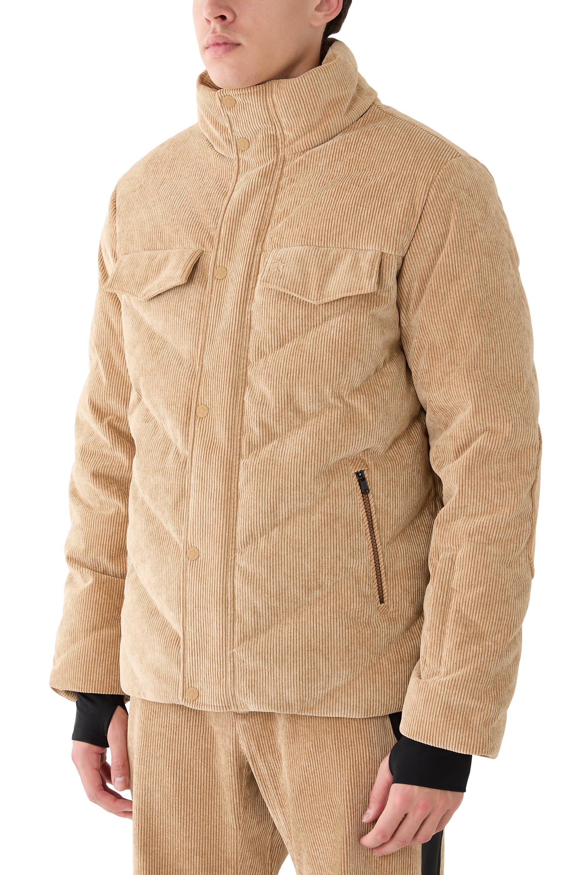 Chevron Quilted Down Jacket