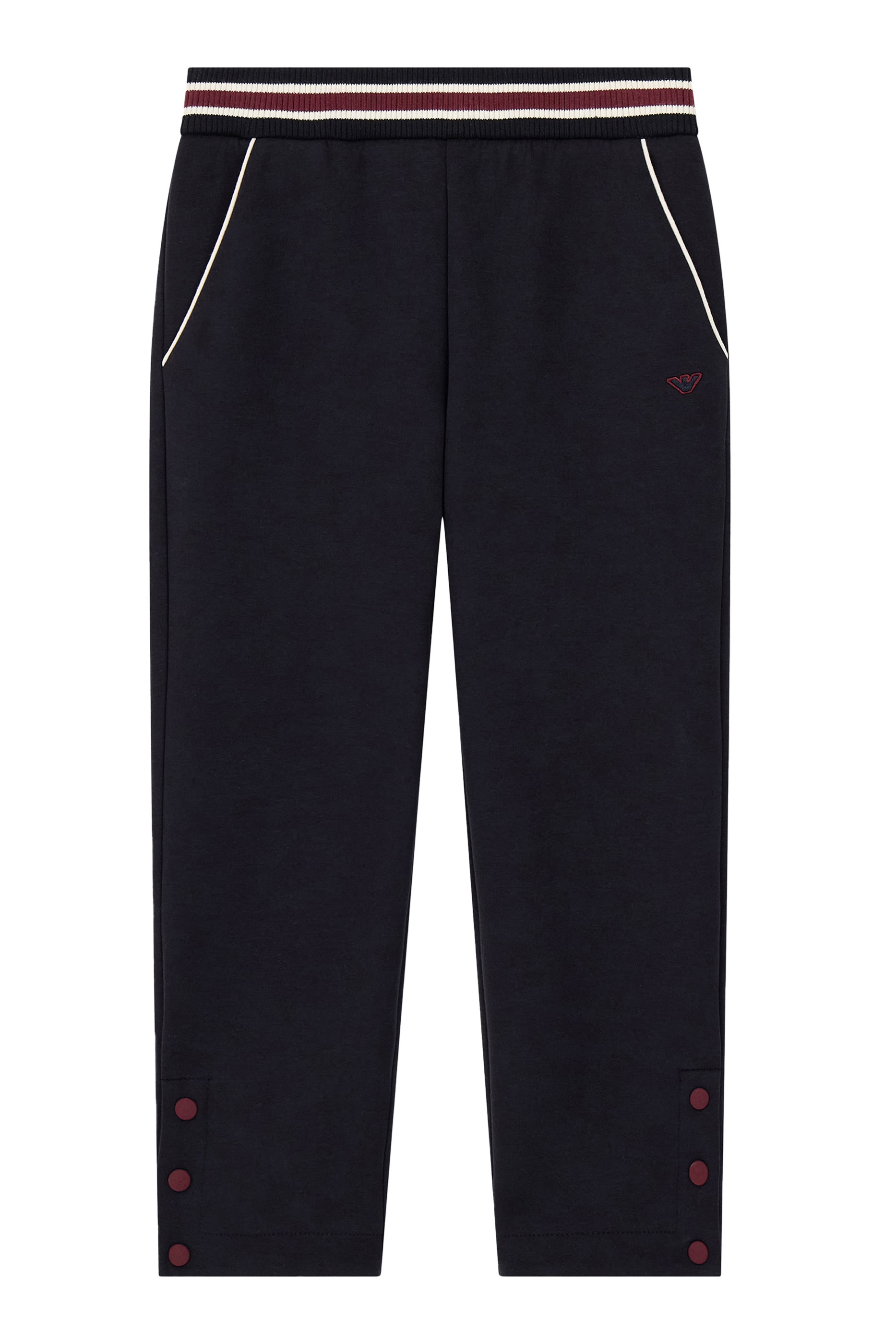 Kids Striped Ribbed Waistband Sweatpants