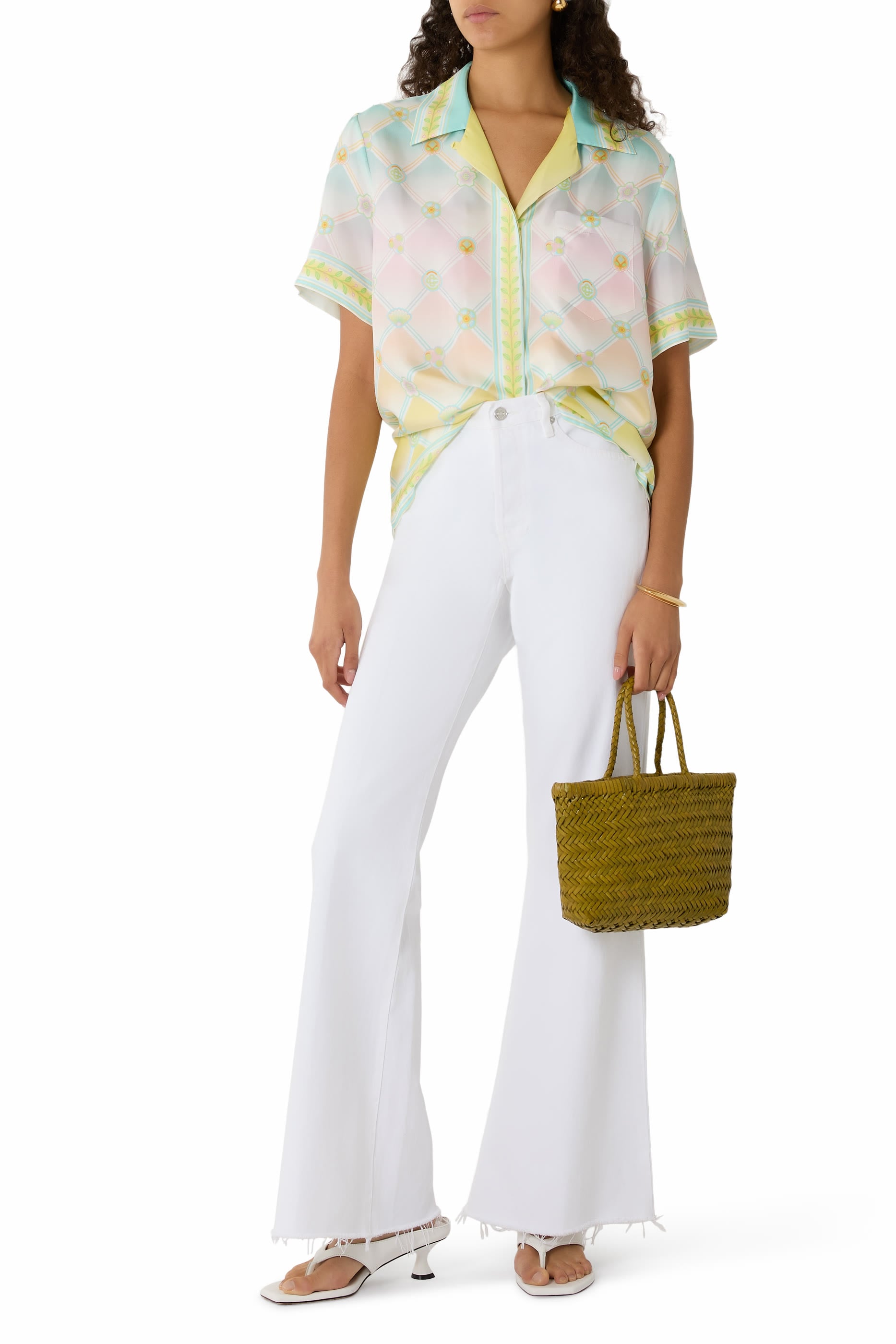 Candy Icons-Print Short Sleeves Shirt