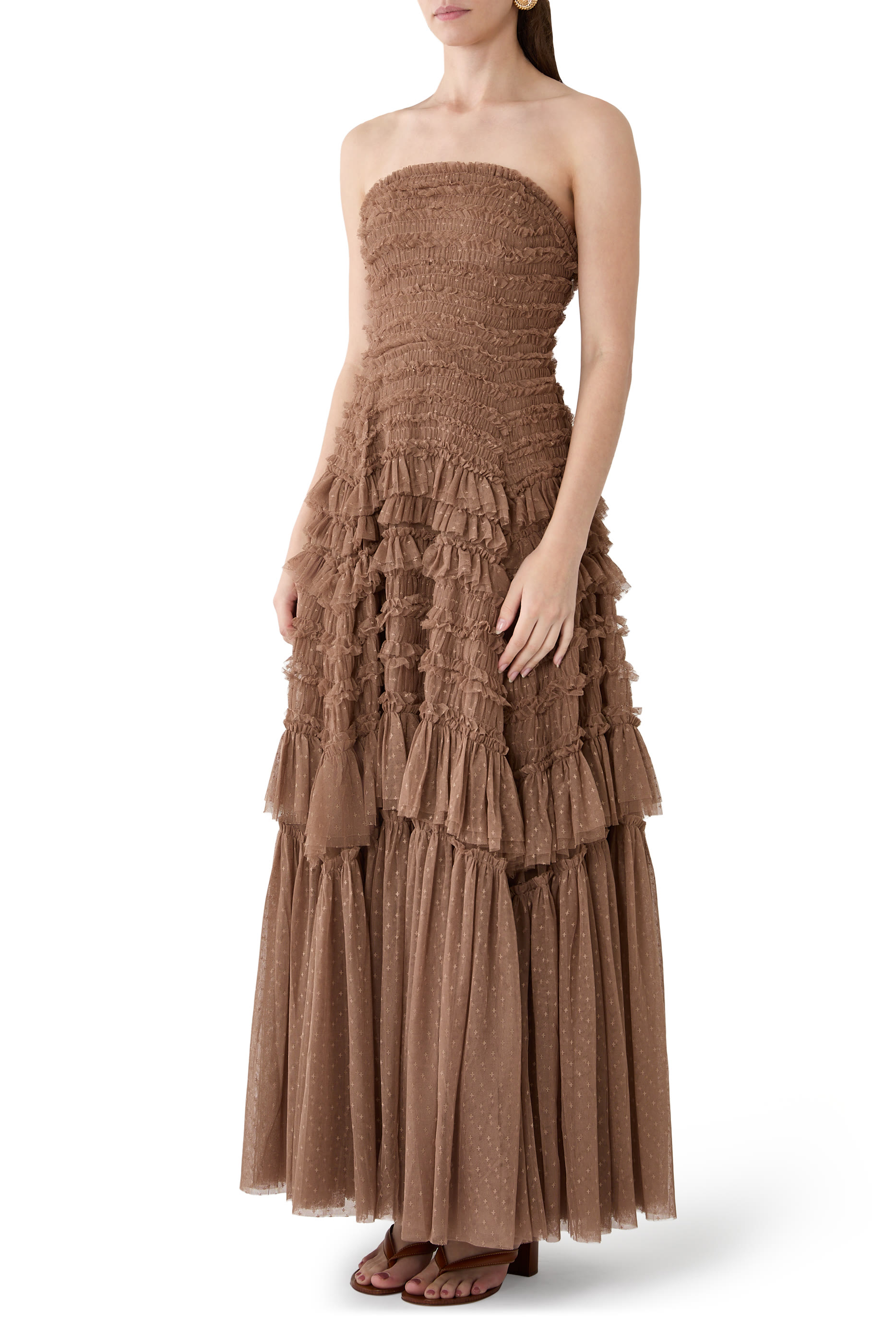 Valentine Ruffle Strapless Gown
