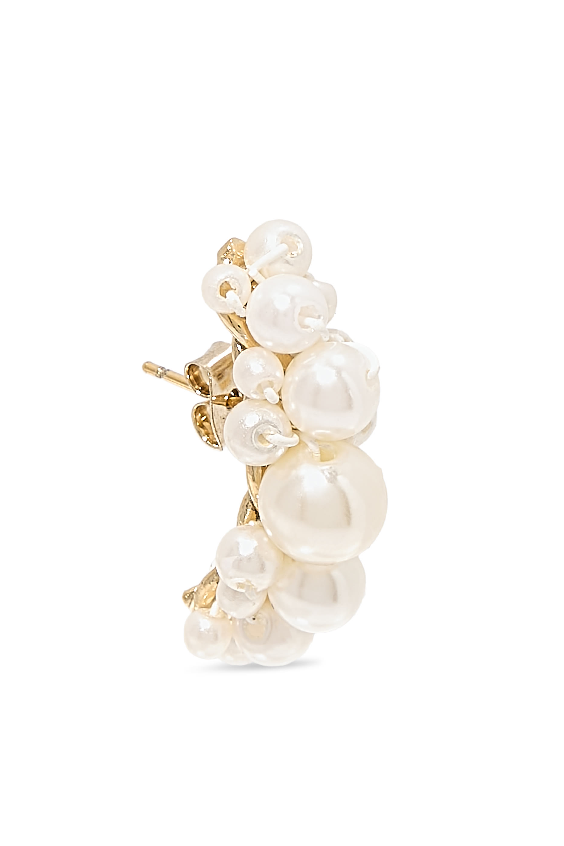 Cluster Pearl Stud Cuff Earrings, 14K Yellow Gold & Swarovski Pearls