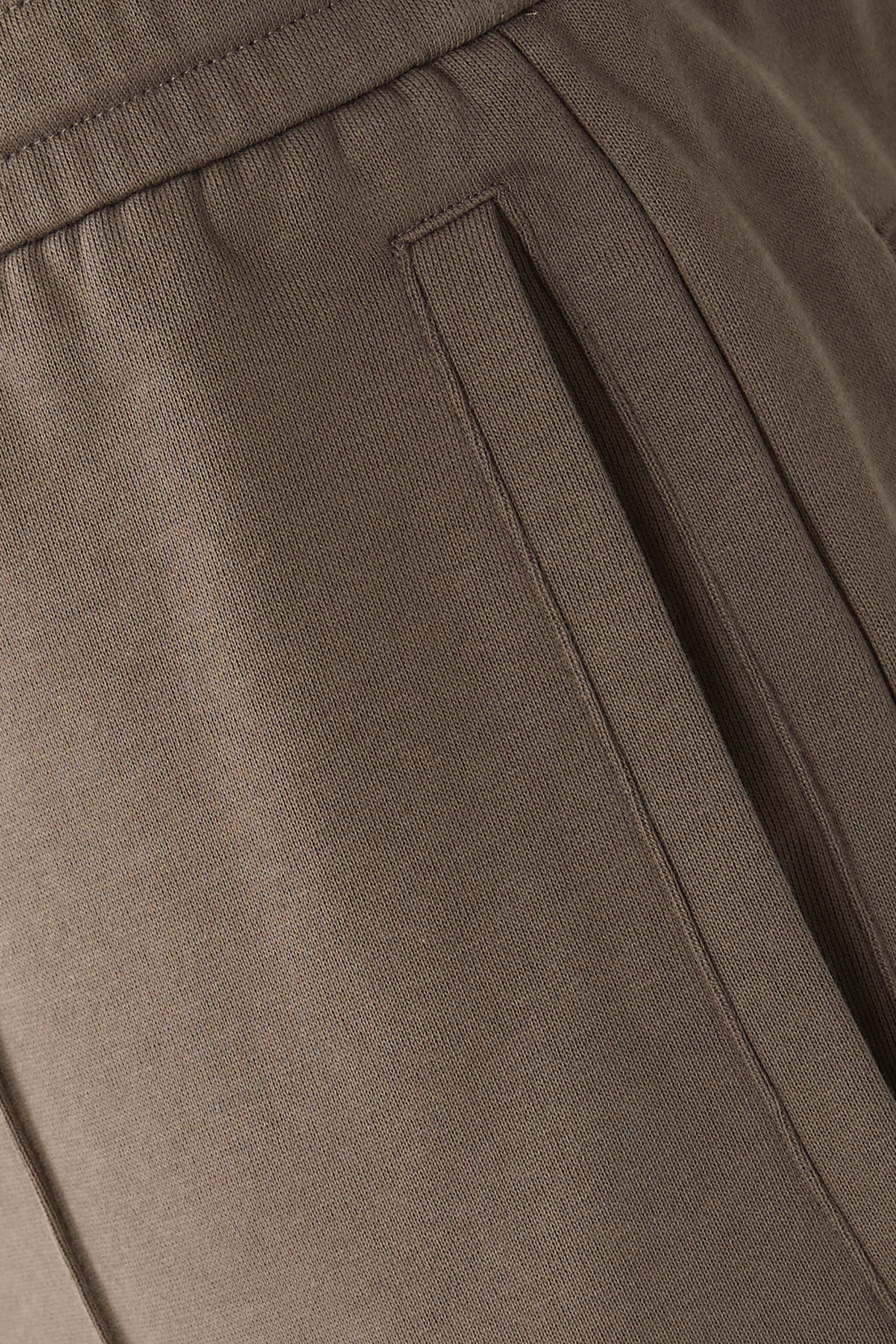 Rib-Knit Details Trousers