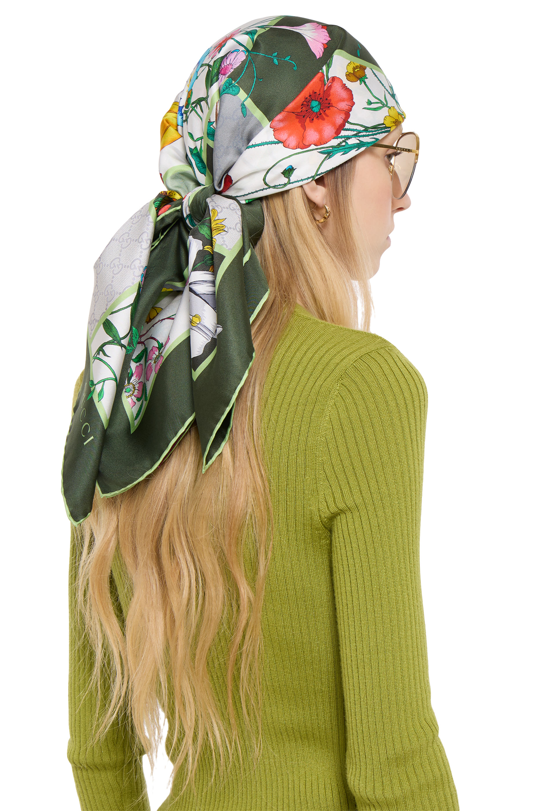 Printed Silk Twill Carr&eacute; 