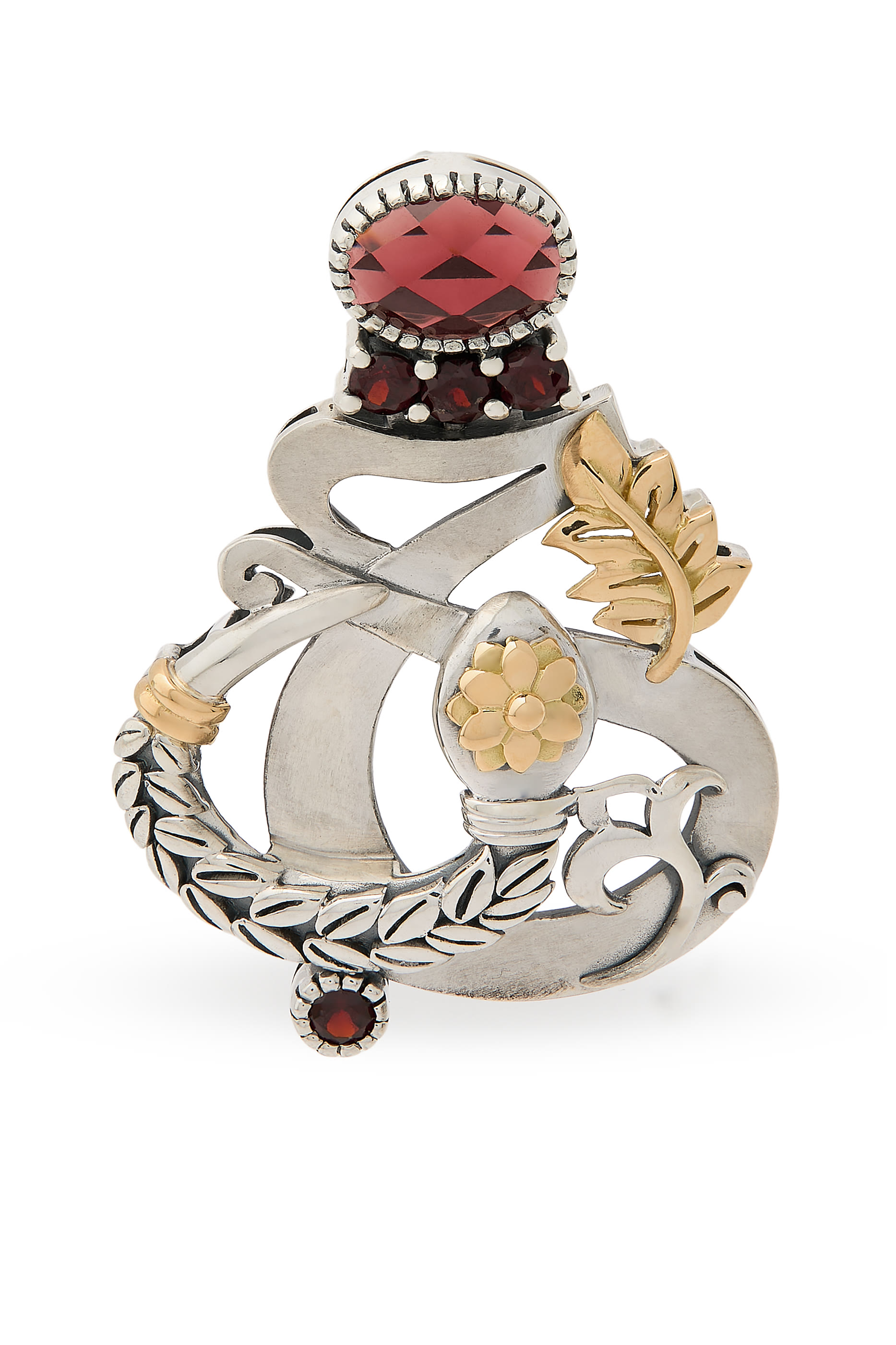 Wonders of Nature Garnet Love Single Earring
