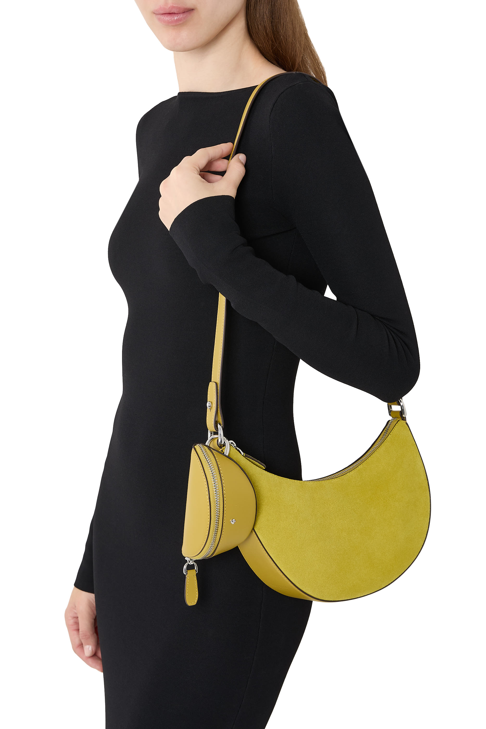 Duo Suede Crossbody Bag