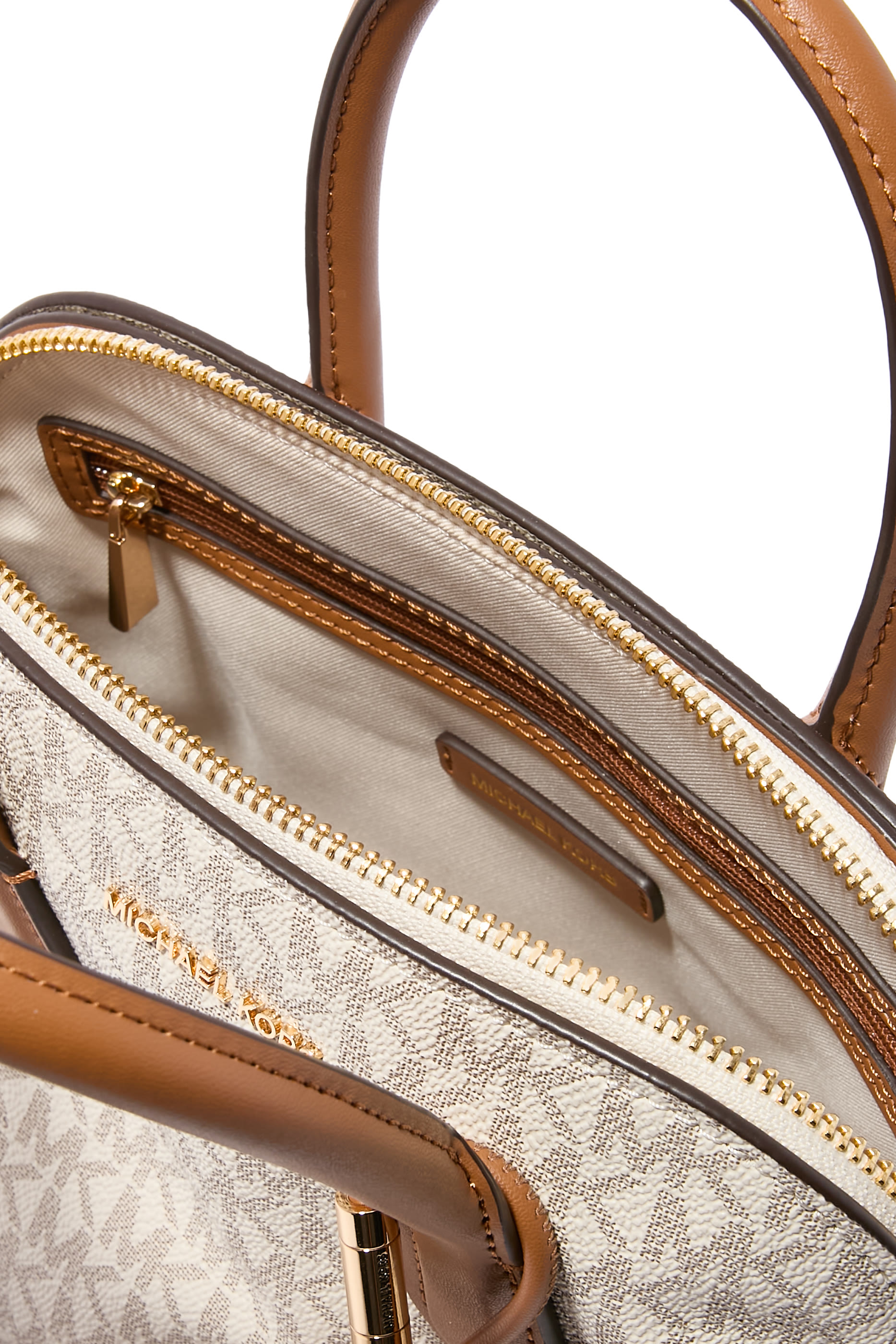  Freddie Medium Handbag in Logo Print Faux Leather