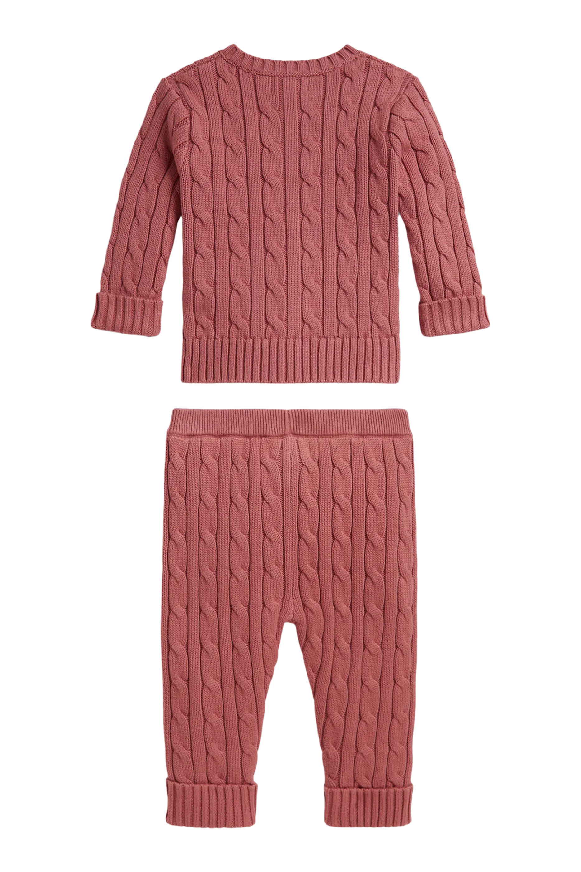 Kids Logo Cable-Knit Cardigan and Pants Set