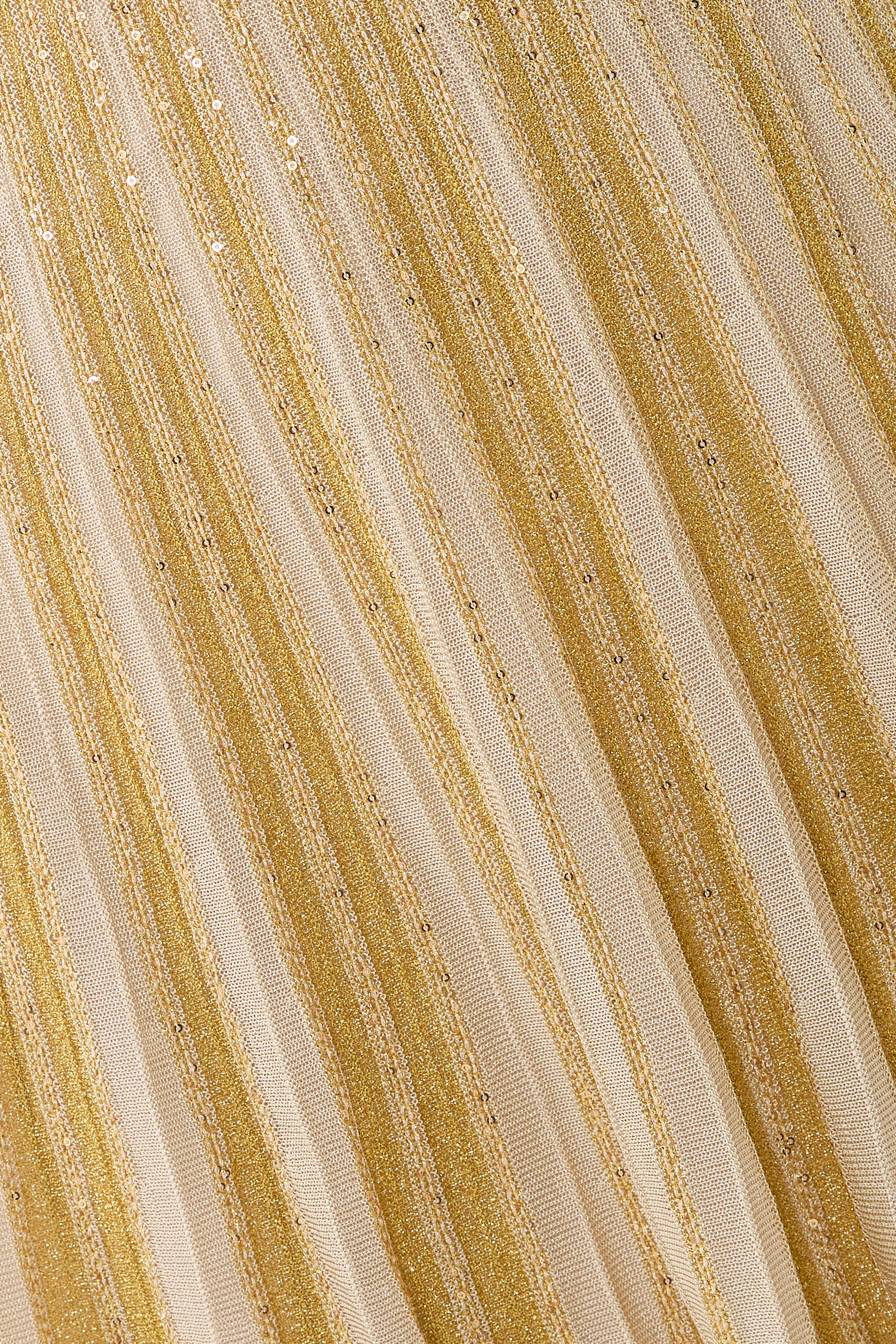 Ribbed Viscose Lam&eacute; Mini Dress with Cut-Out Detail