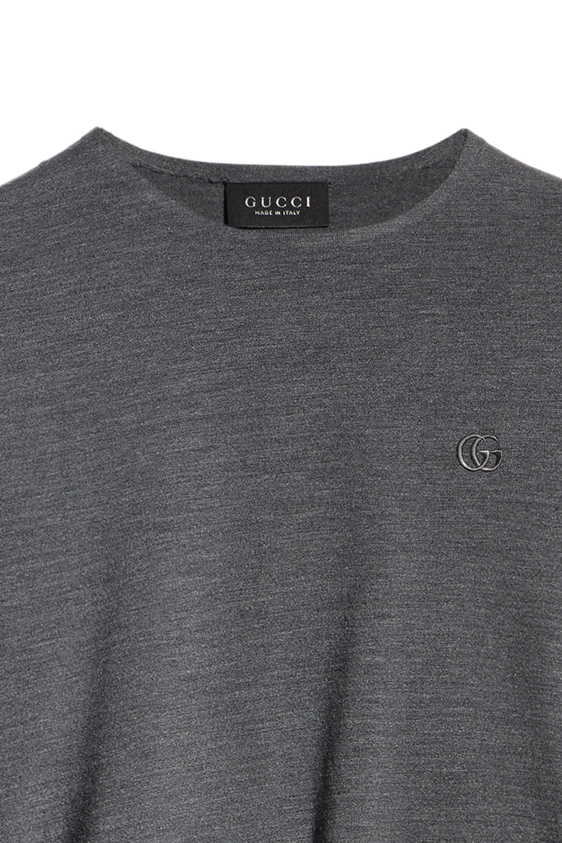 Silk Jersey T-Shirt with Embroidery
