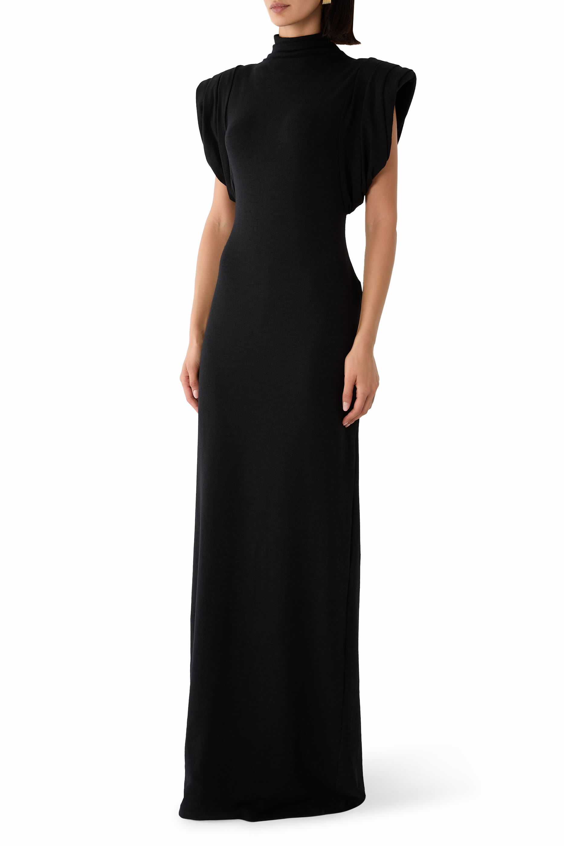 Draped Sleeveless Gown