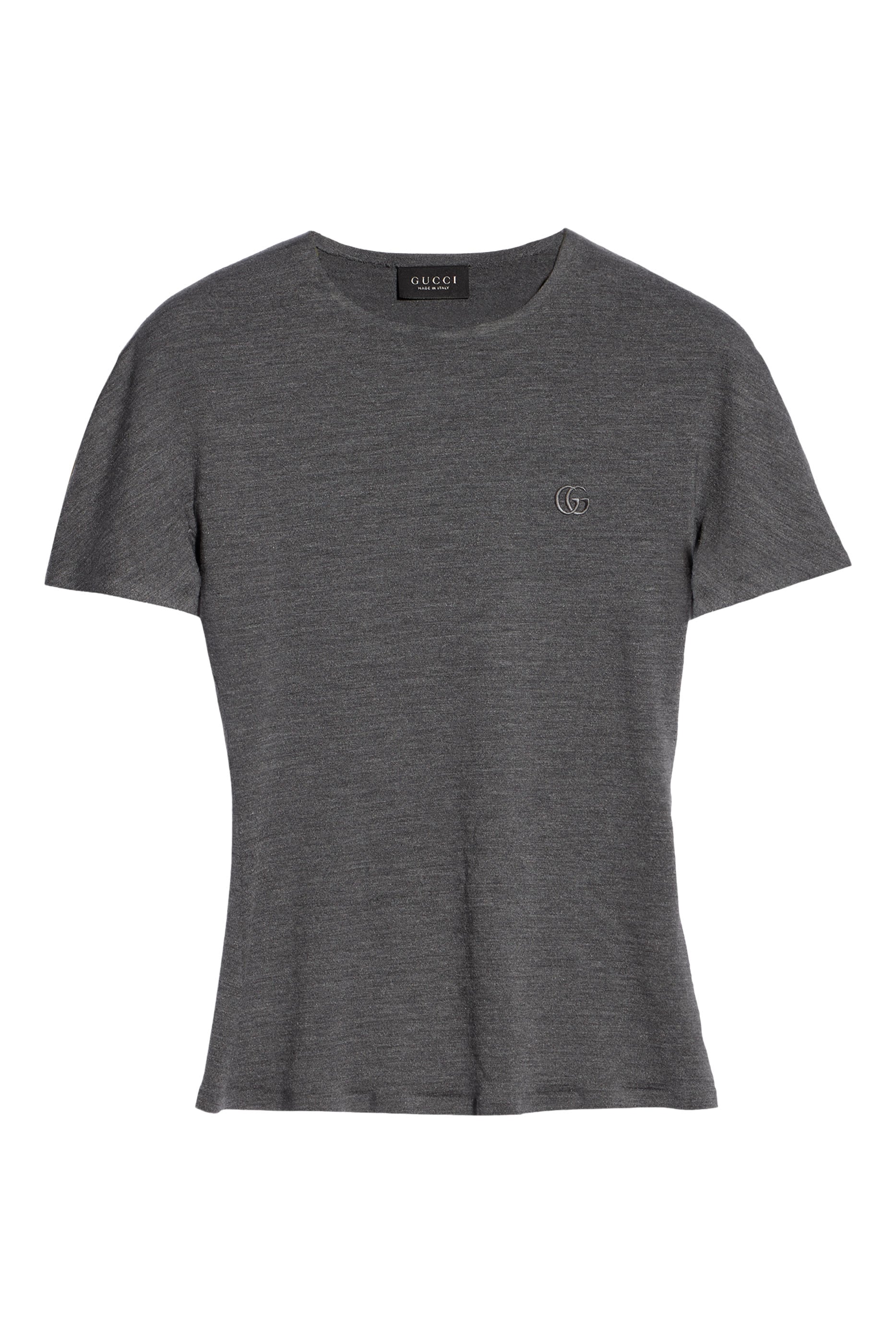  Silk Jersey T-Shirt with Embroidery 