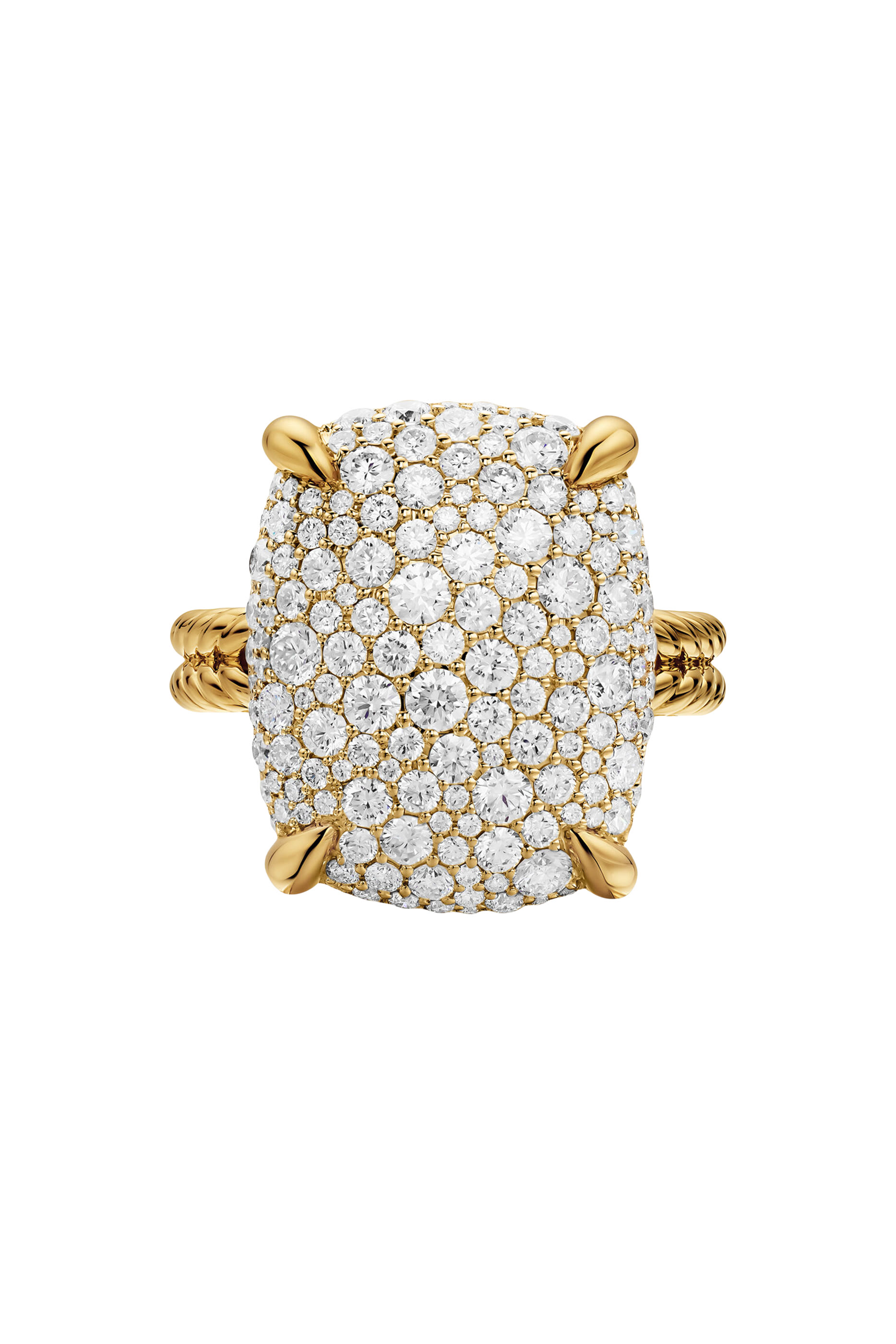 Chatelaine&reg; Elongated Ring, 18K Yellow Gold & Diamonds