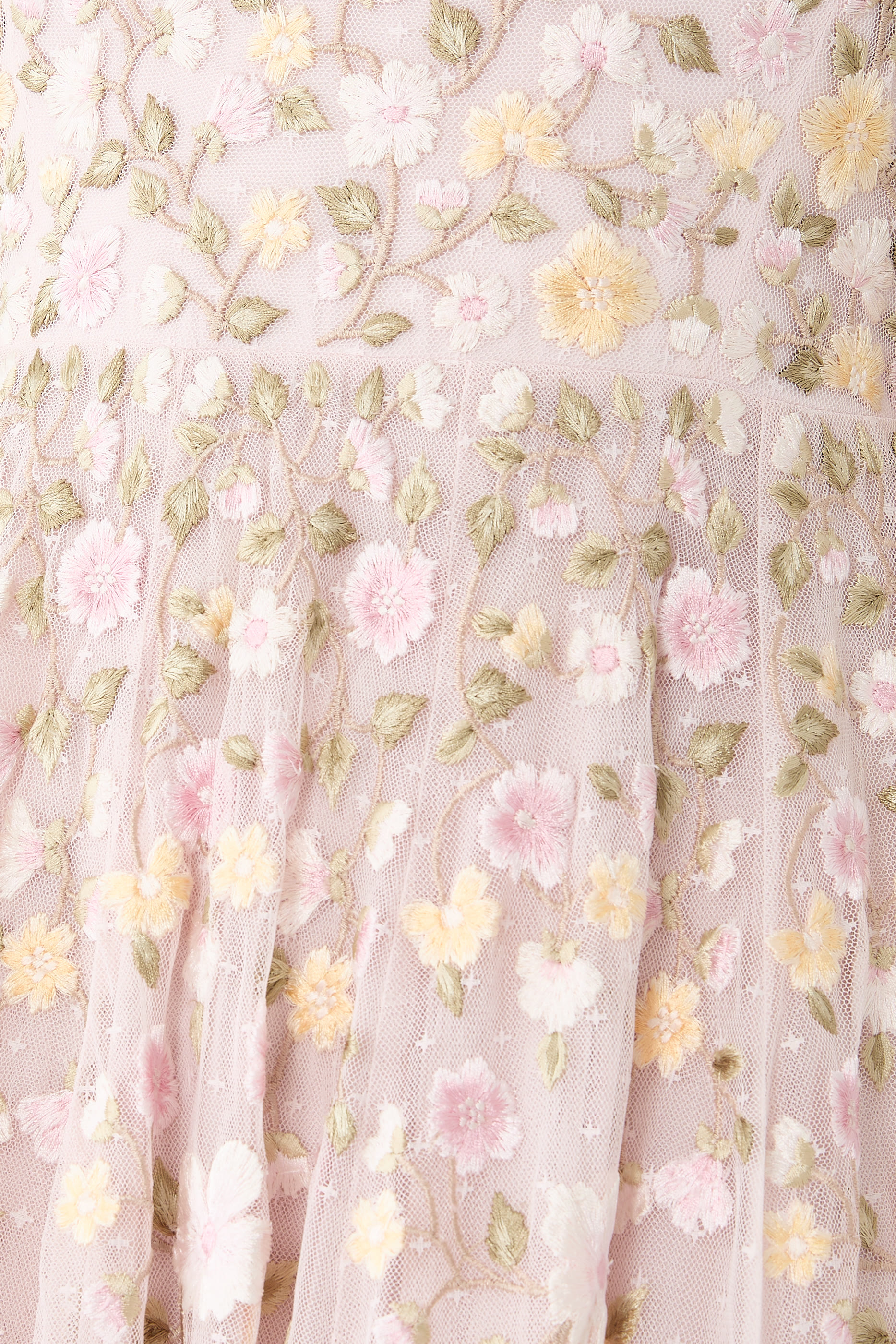 Trailing Roses Halter-Neck Ankle Gown