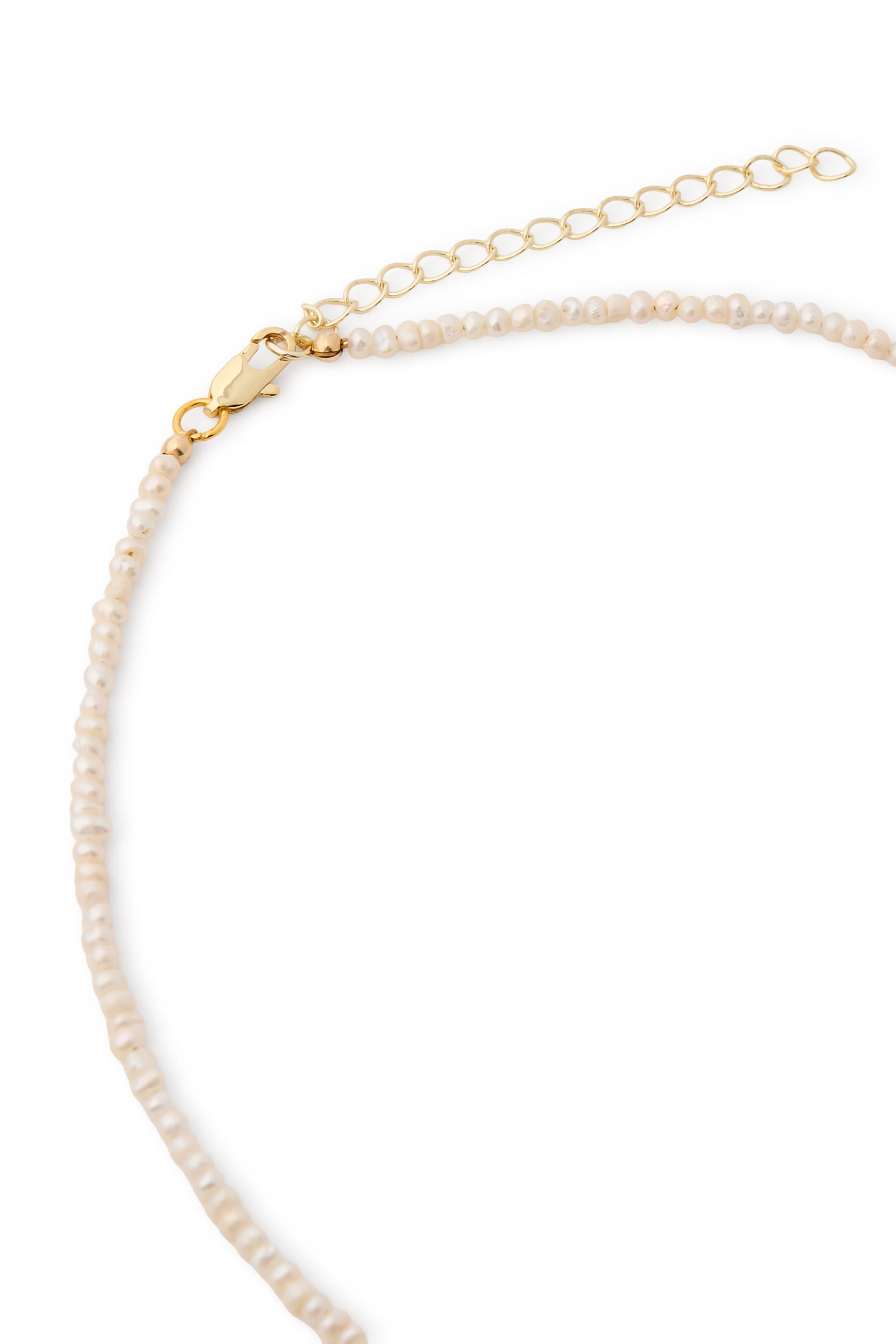 Briolette Necklace, 14K Gold Plated Brass, Pearls & Carnelian Stone