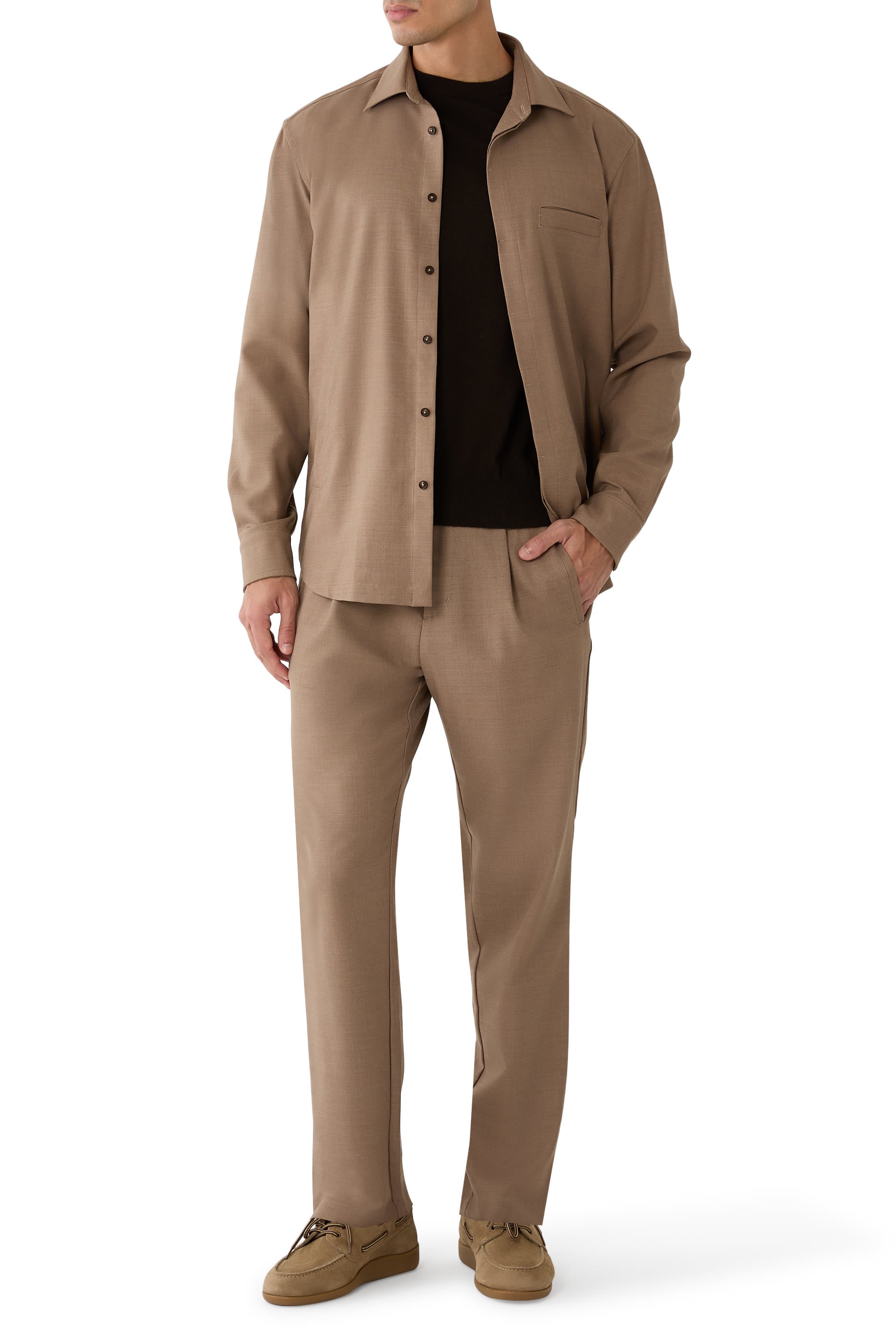 Wool Gabardine Trousers