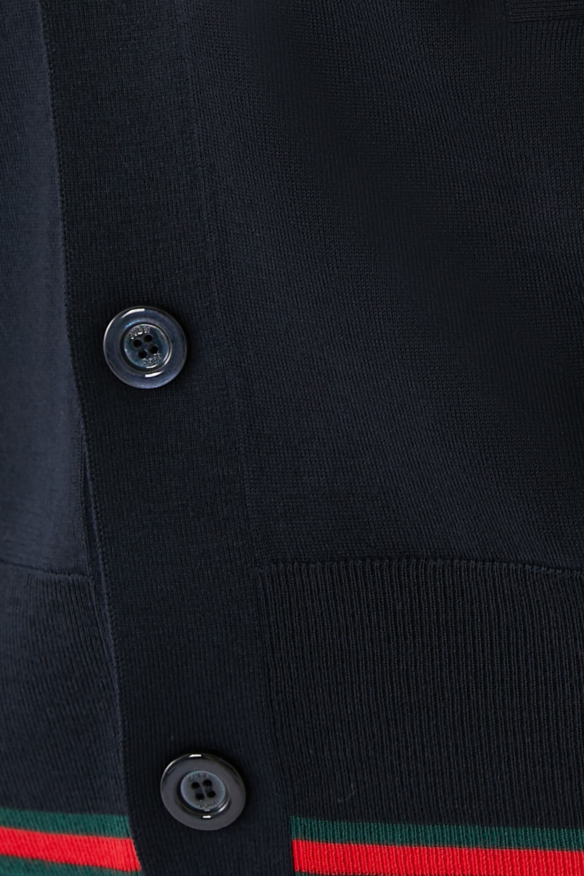 Wool Knit Cardigan with Web