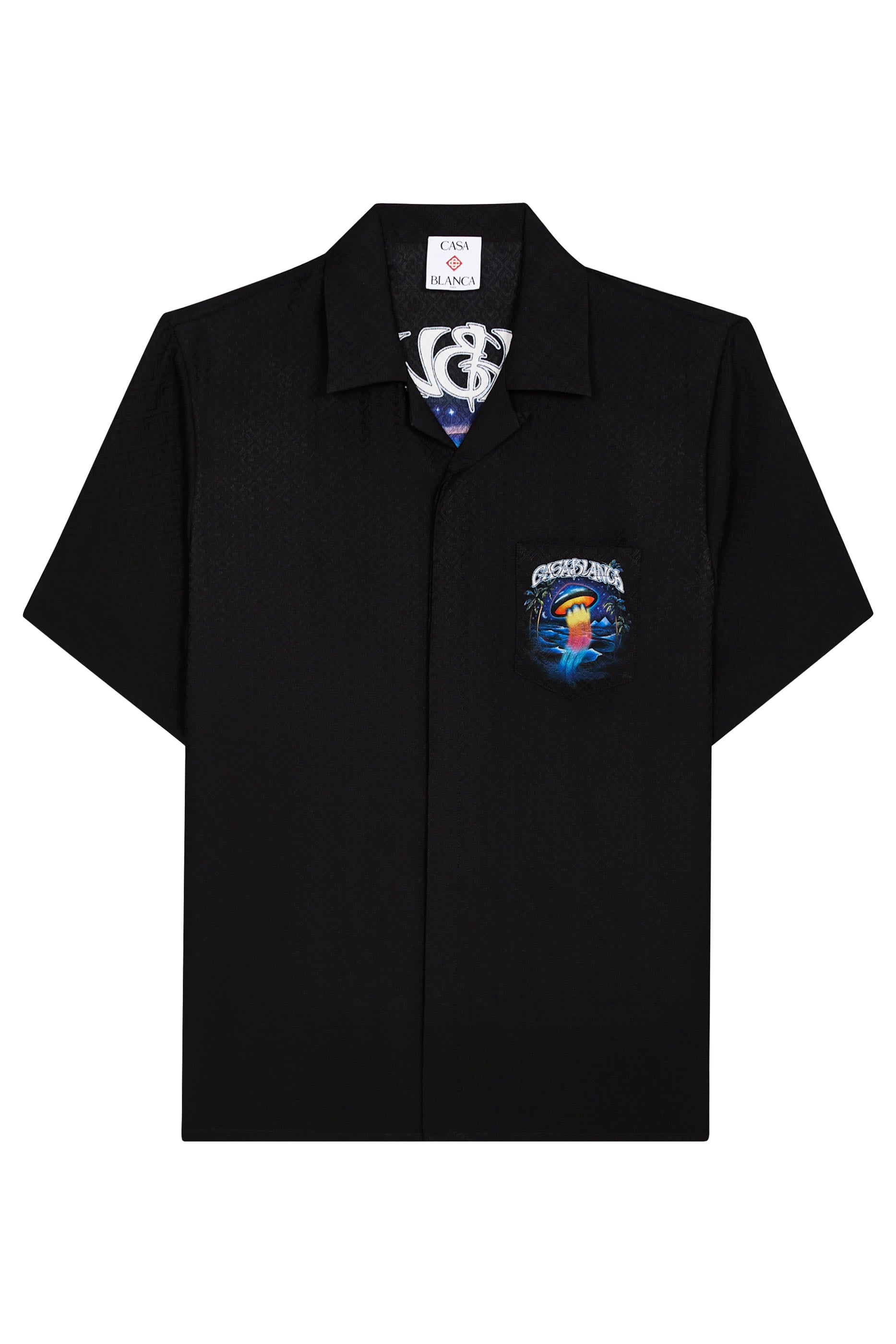 Radiating Monogram Silk Shirt