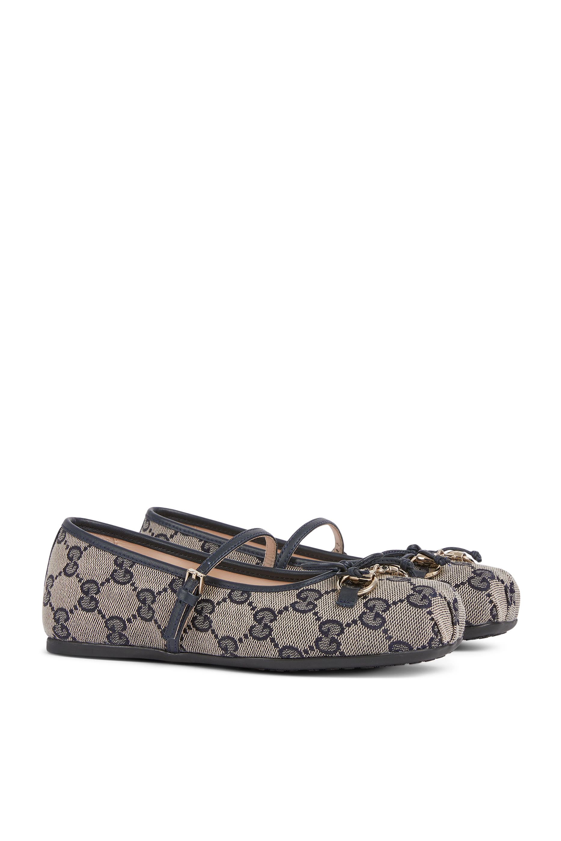 Kids GG Horsebit Ballet Flats