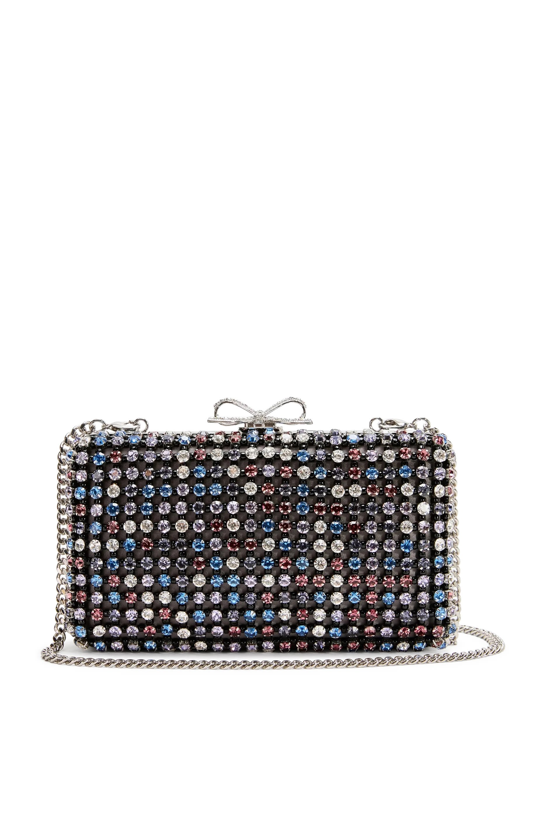 Multi Crystal Chainmail Clutch