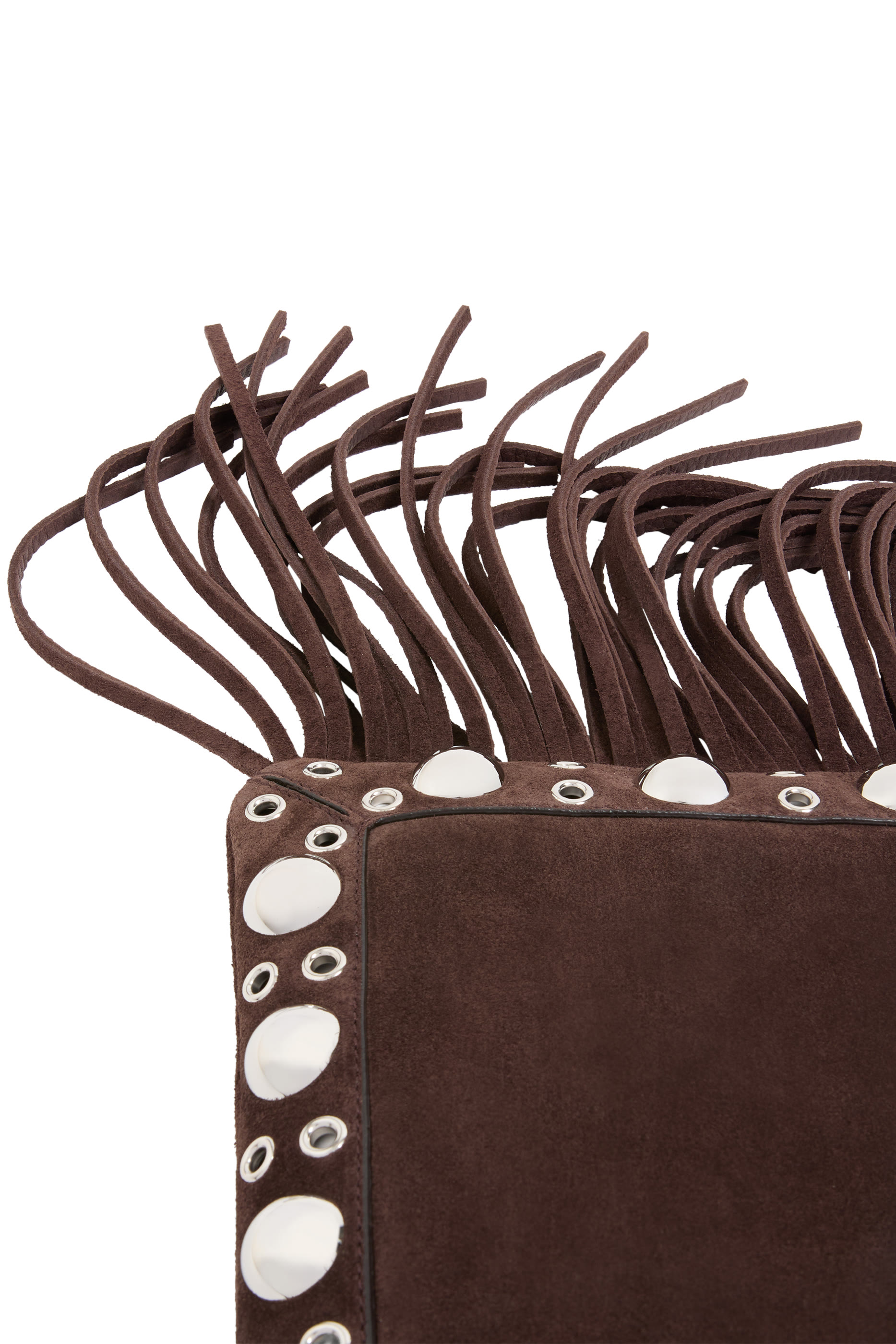 Nellc&ocirc;te Small Shoulder Bag in Suede with Fringes