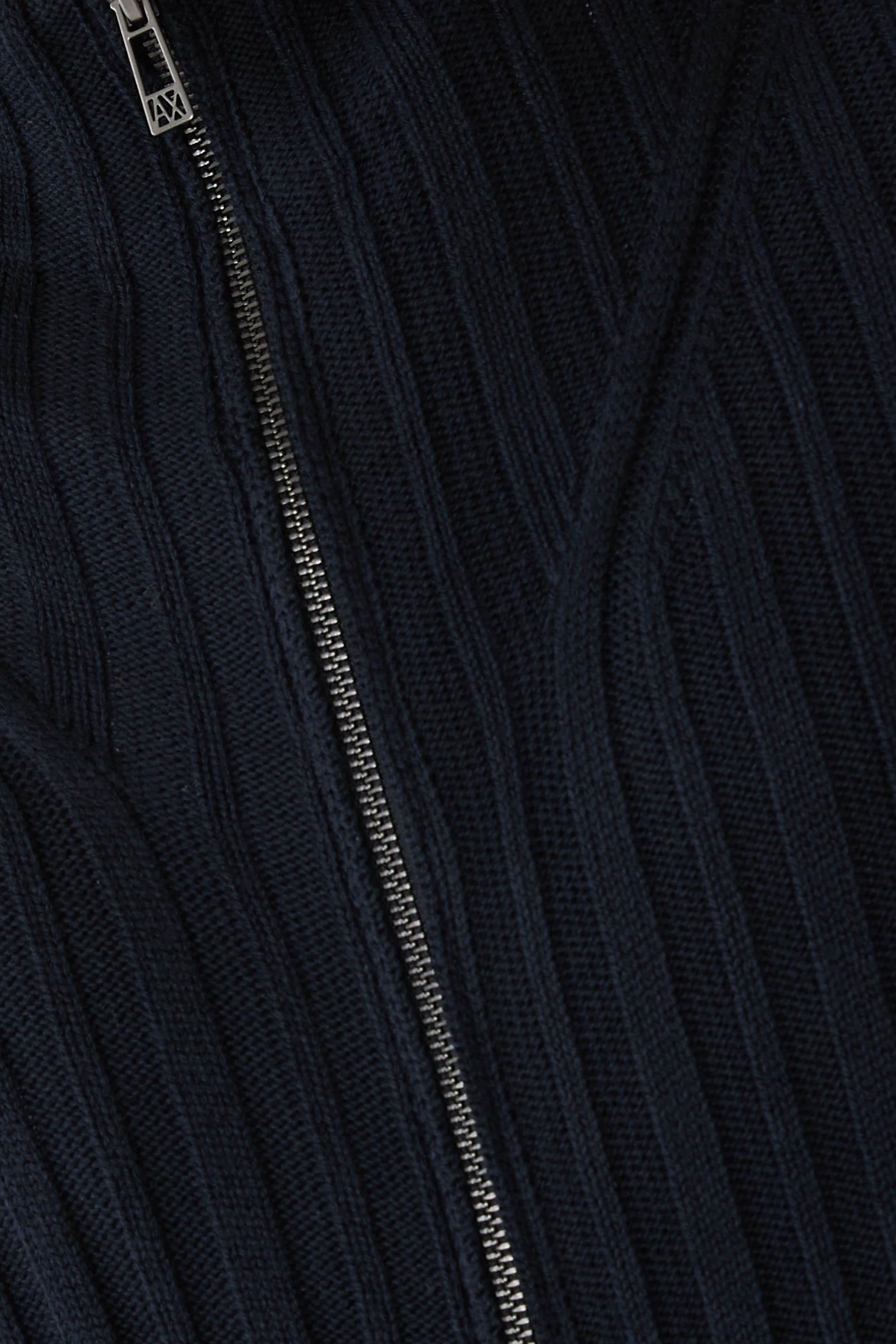 Zip-Up Ribbed Cardigan