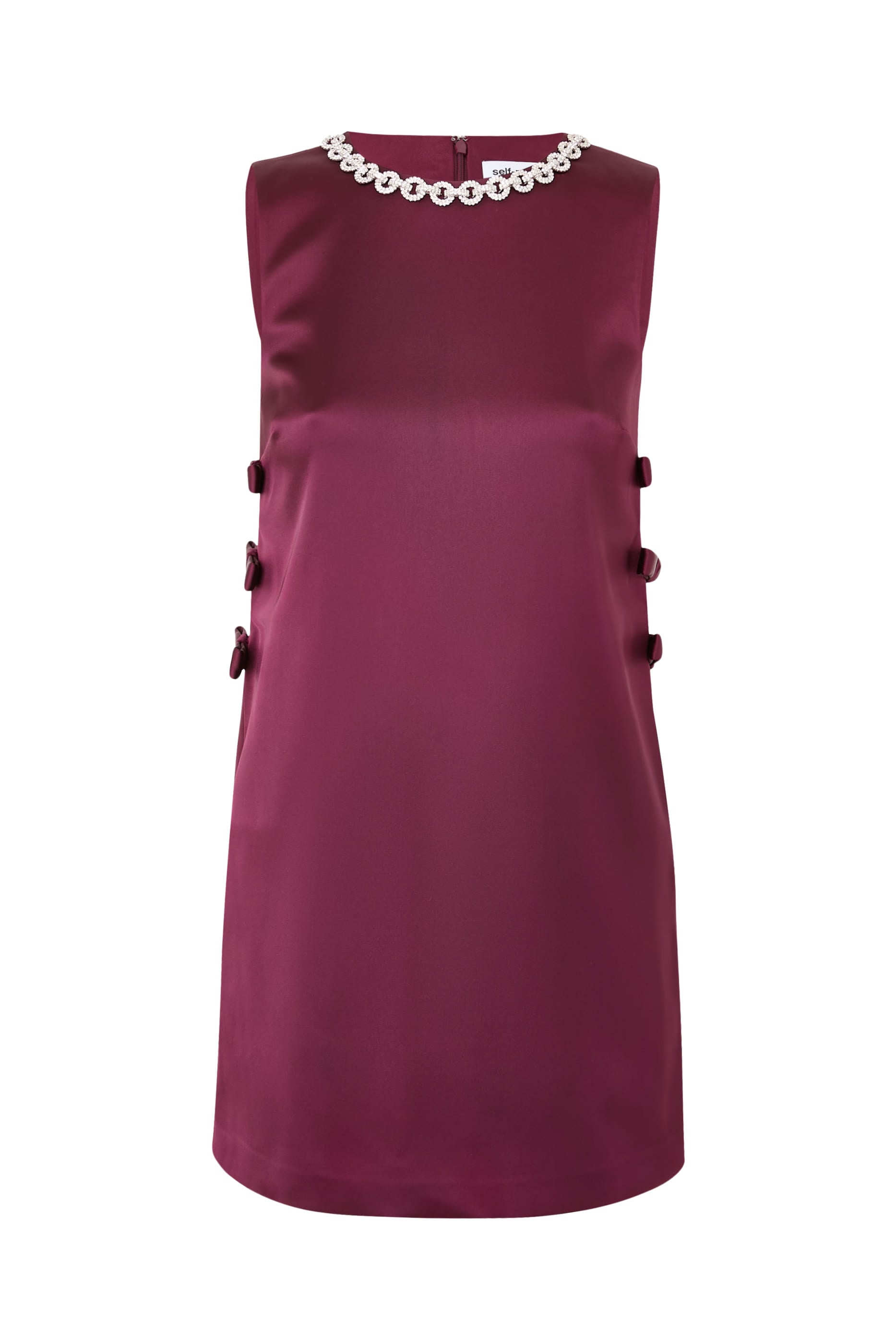 Satin Cut-Out Mini Dress