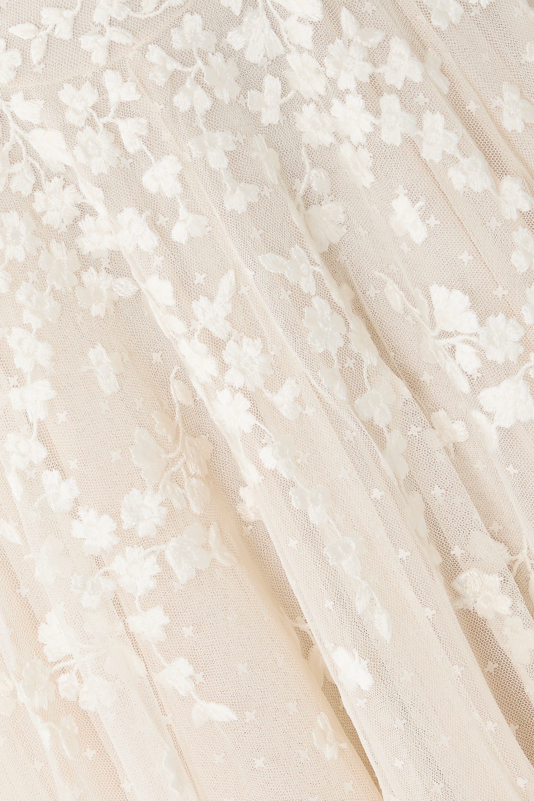 Scatter Blossom Round-Neck Ankle Gown