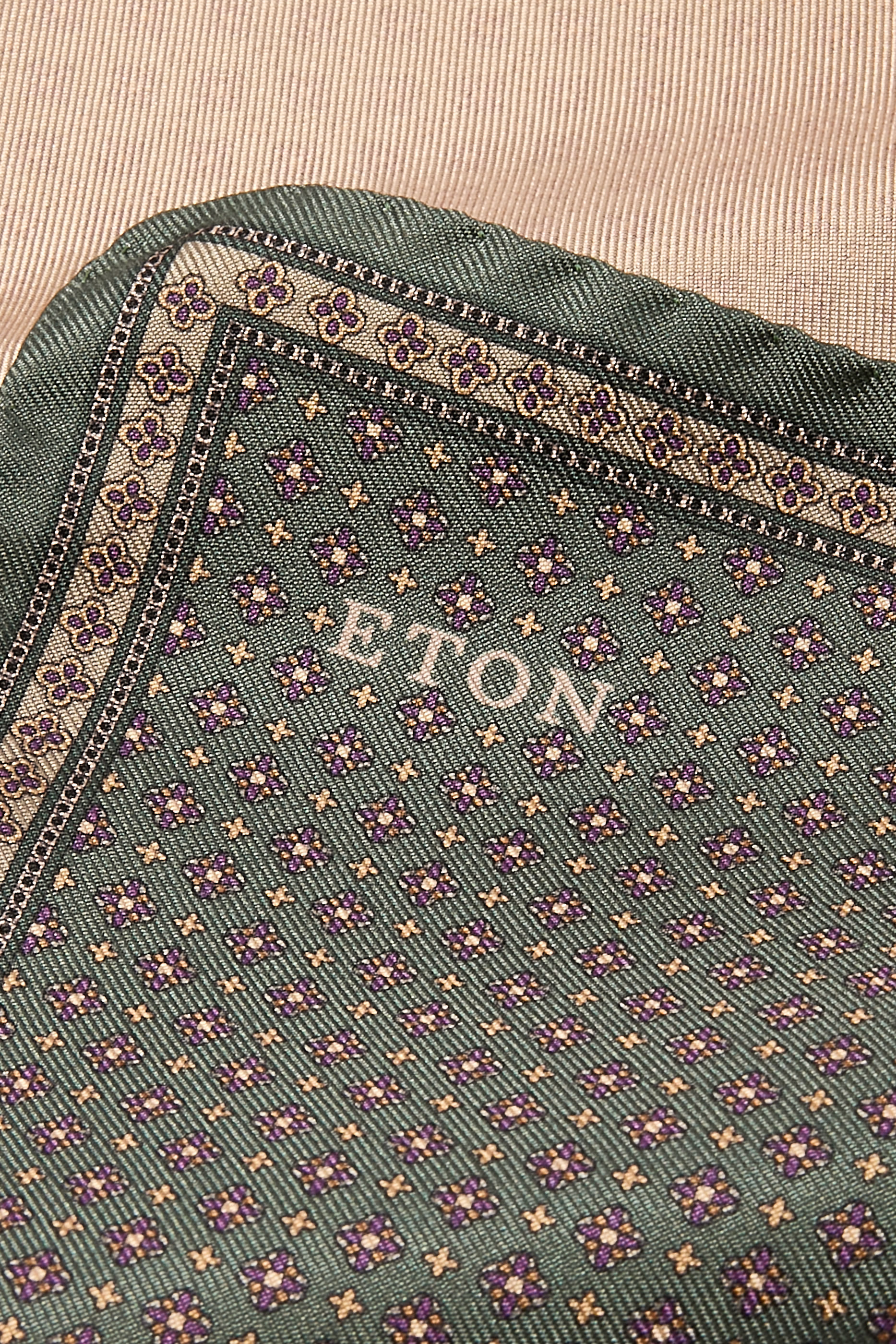 Micro Floral Silk Pocket Square