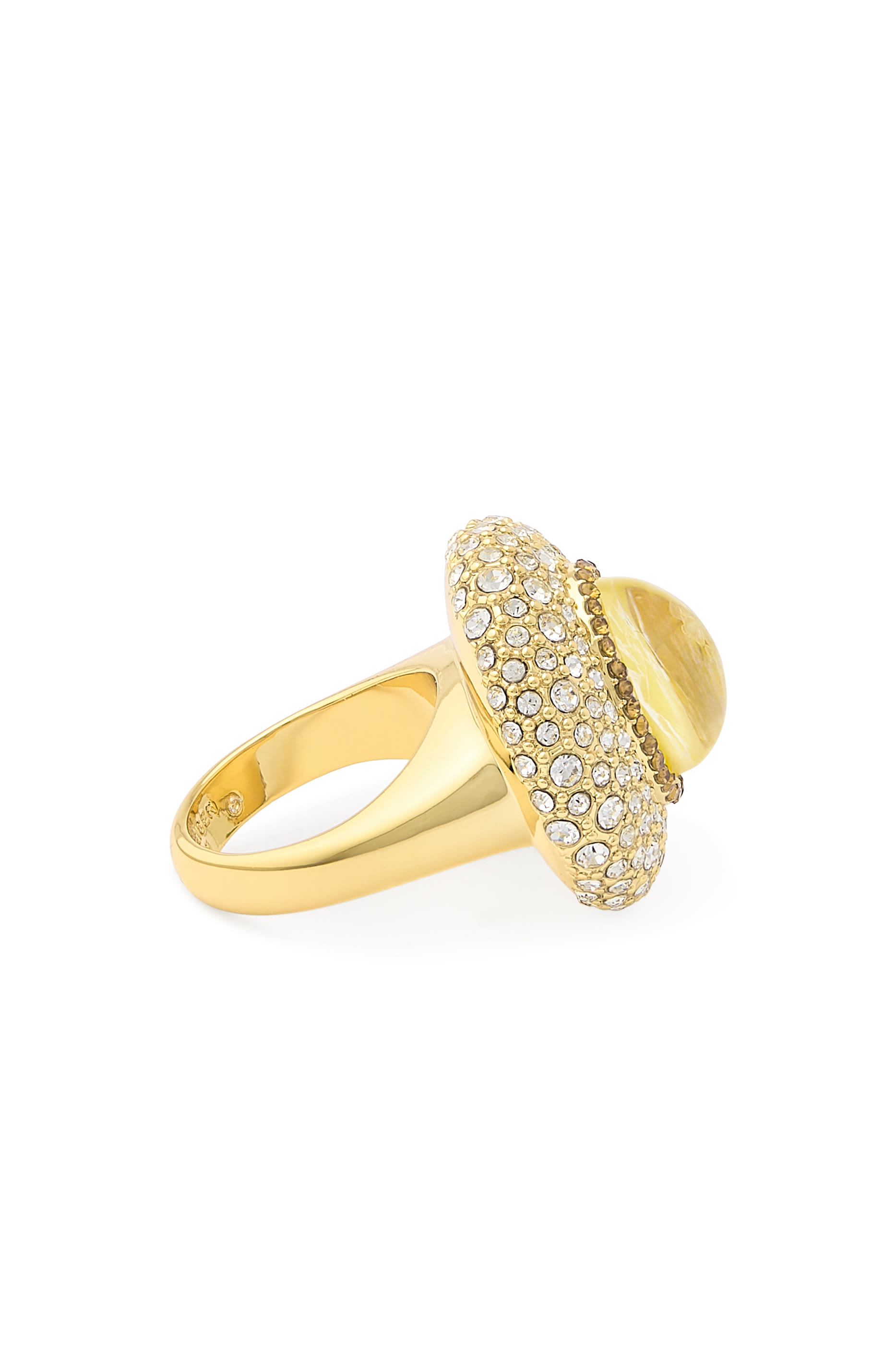 Pave Belgravia Ring, Brass